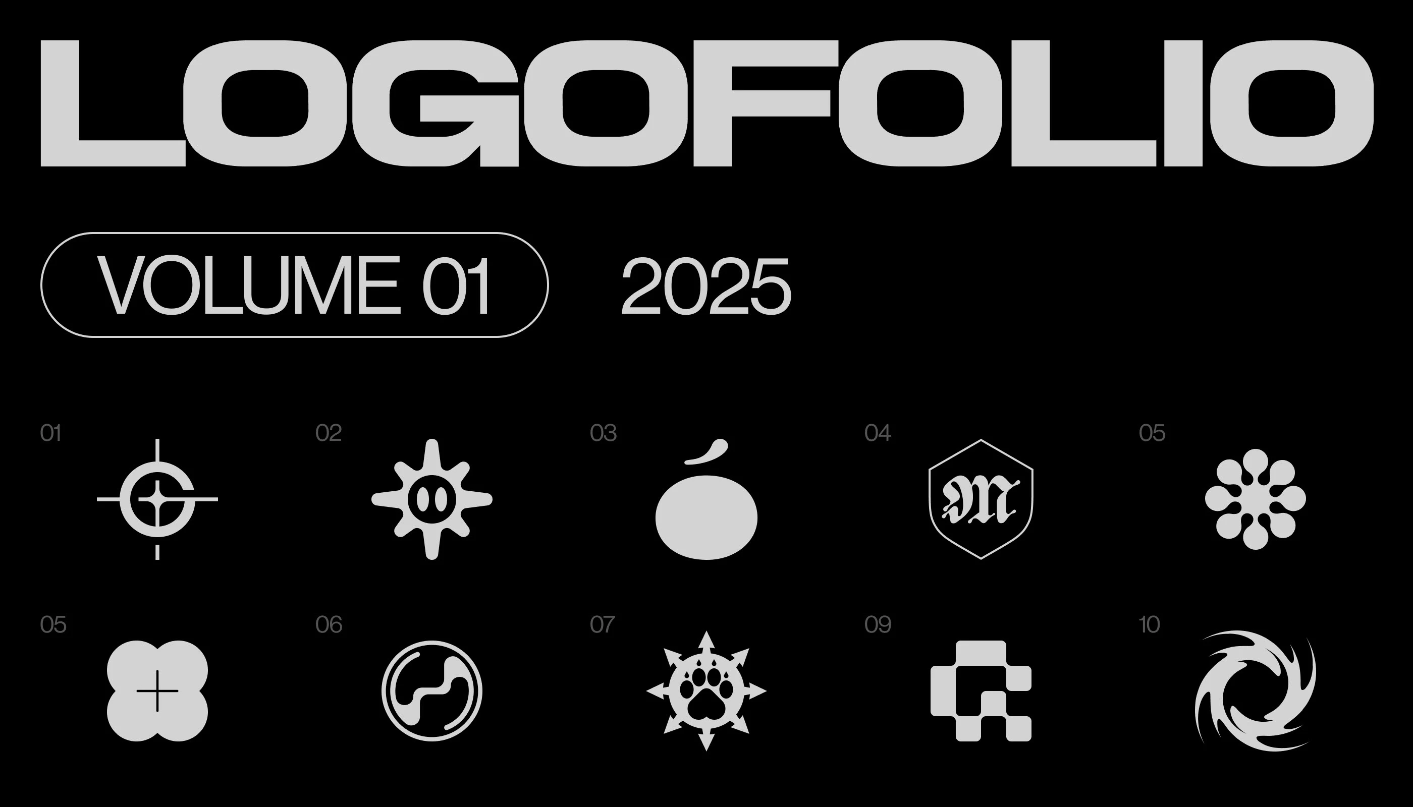 logofolio 2025 – идеи 10 логотипов — Изображение №1 — Брендинг на Dprofile