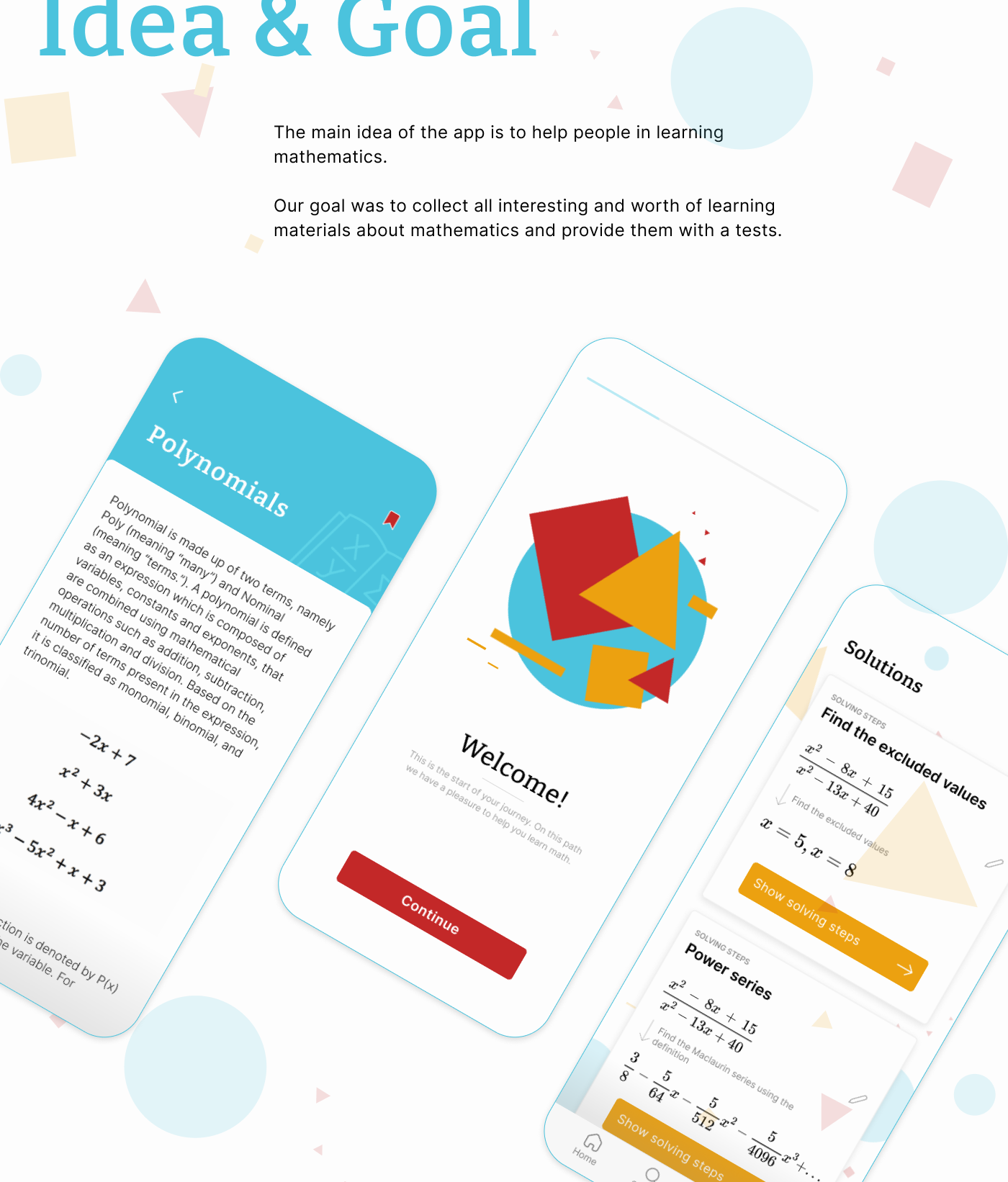 Math App Design — Изображение №2 — Интерфейсы, Иллюстрация на Dprofile