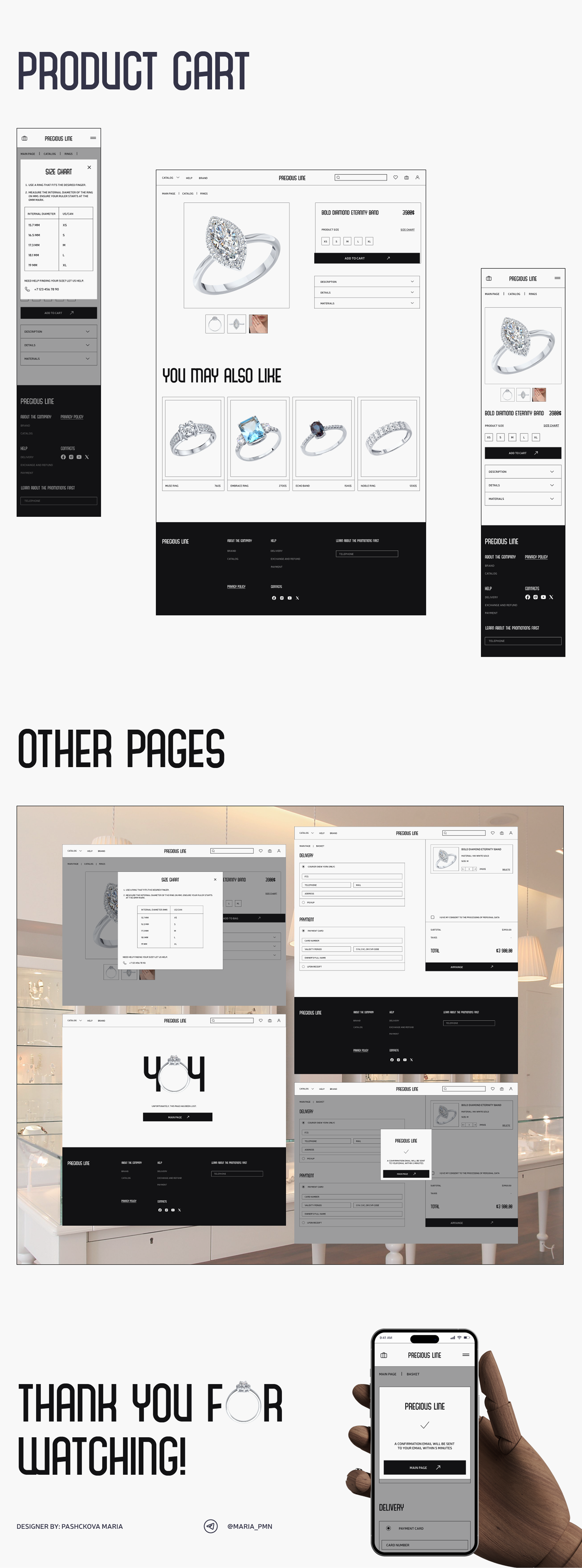 PRECIOUS LINE | E-commerce Website Design Concept — Изображение №4 — Интерфейсы, Брендинг на Dprofile
