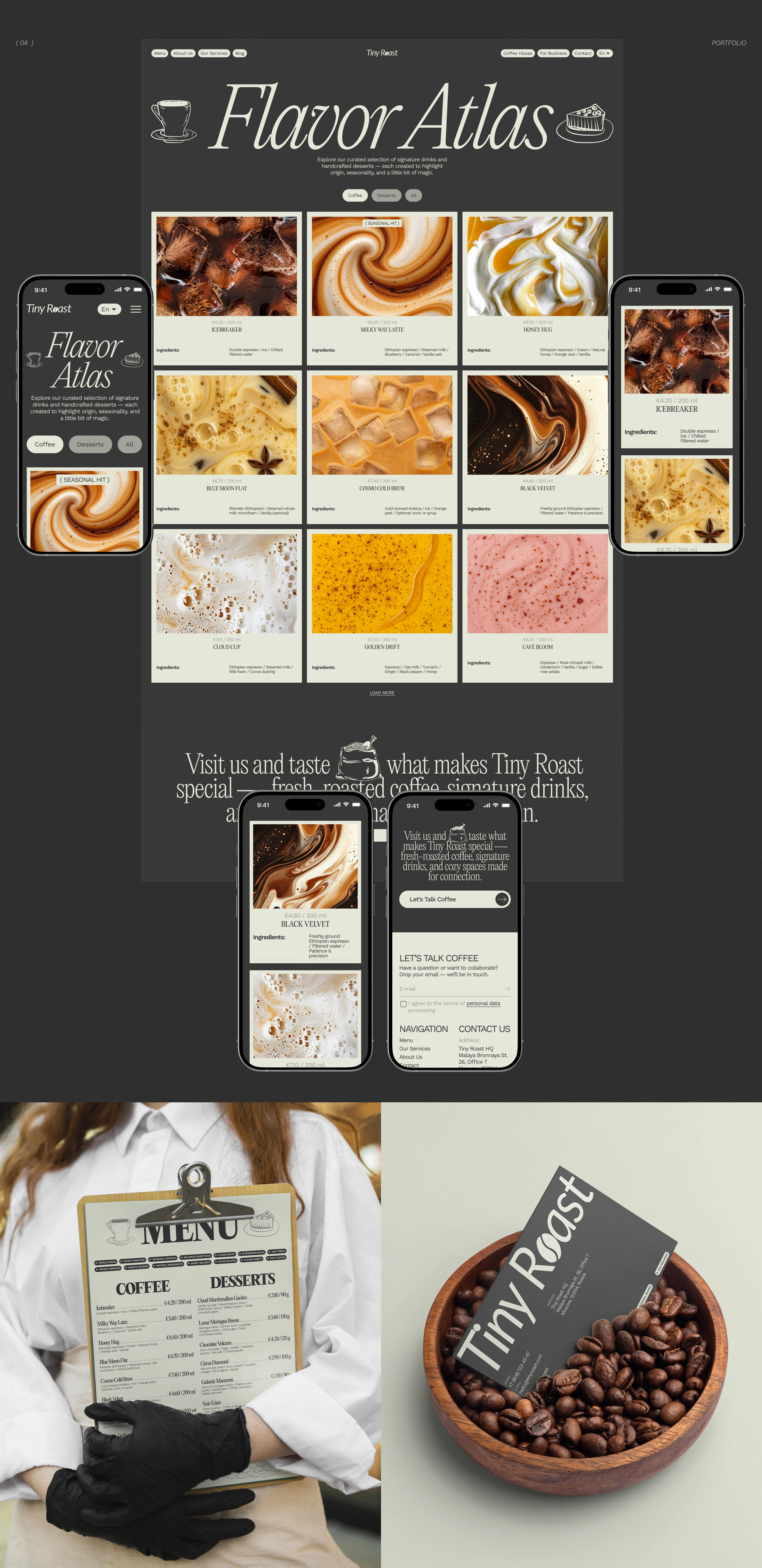 Corporate website Tiny Roast — Изображение №4 — Интерфейсы, Брендинг на Dprofile