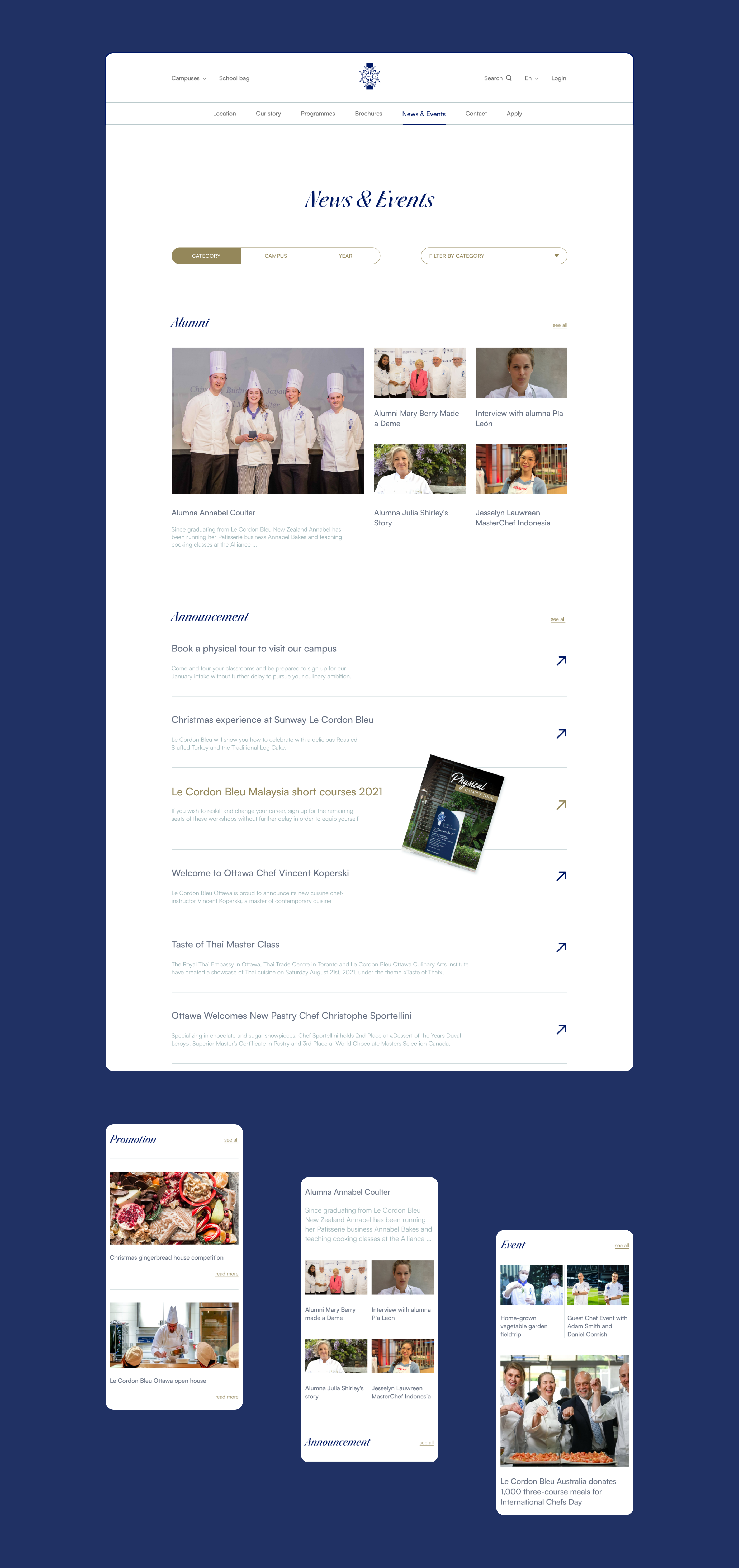 Le Cordon Bleu — Изображение №6 — Брендинг, Интерфейсы на Dprofile