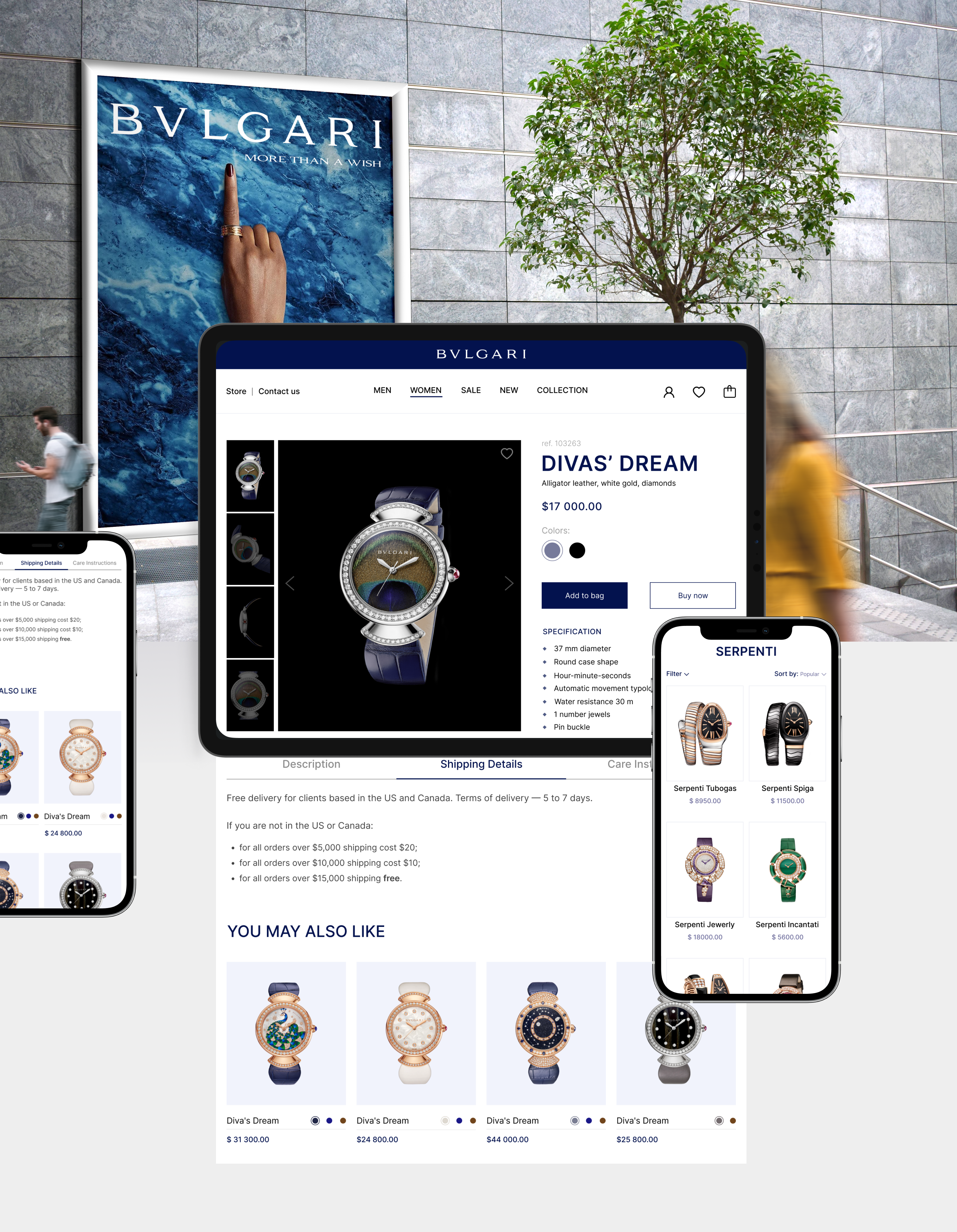 Bvlgari redesign — Изображение №3 — Брендинг, Интерфейсы на Dprofile