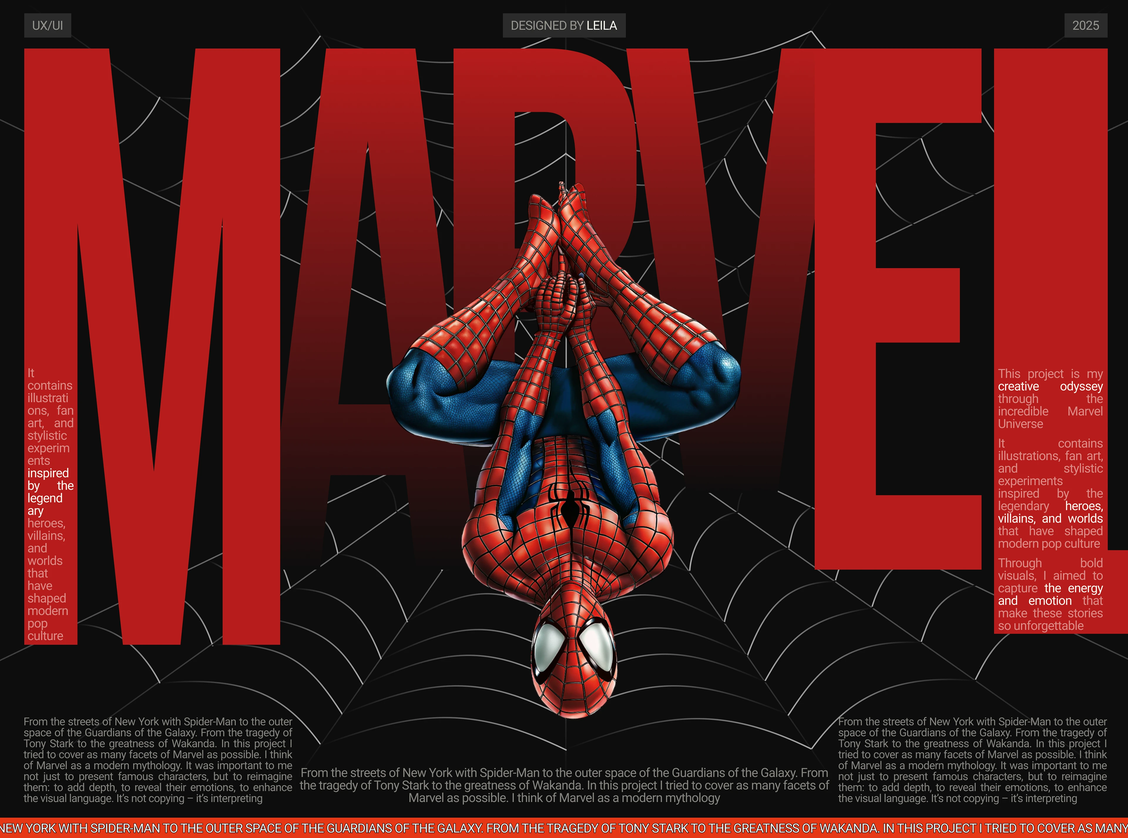 Marvel Landing Page Concept | Креативный концепт — Изображение №1 — Интерфейсы, Брендинг на Dprofile