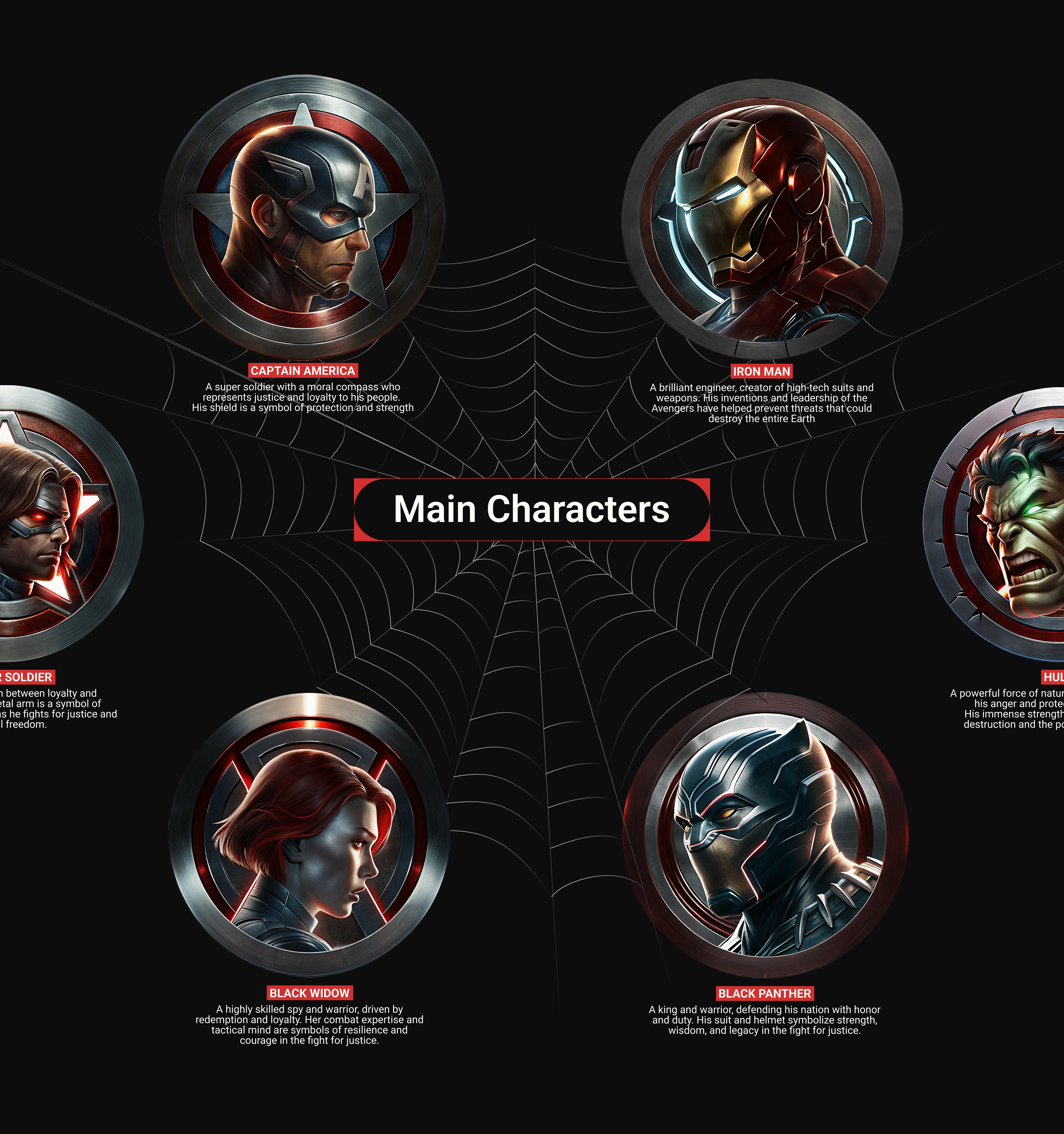 Marvel Landing Page Concept | Креативный концепт — Изображение №6 — Интерфейсы, Брендинг на Dprofile
