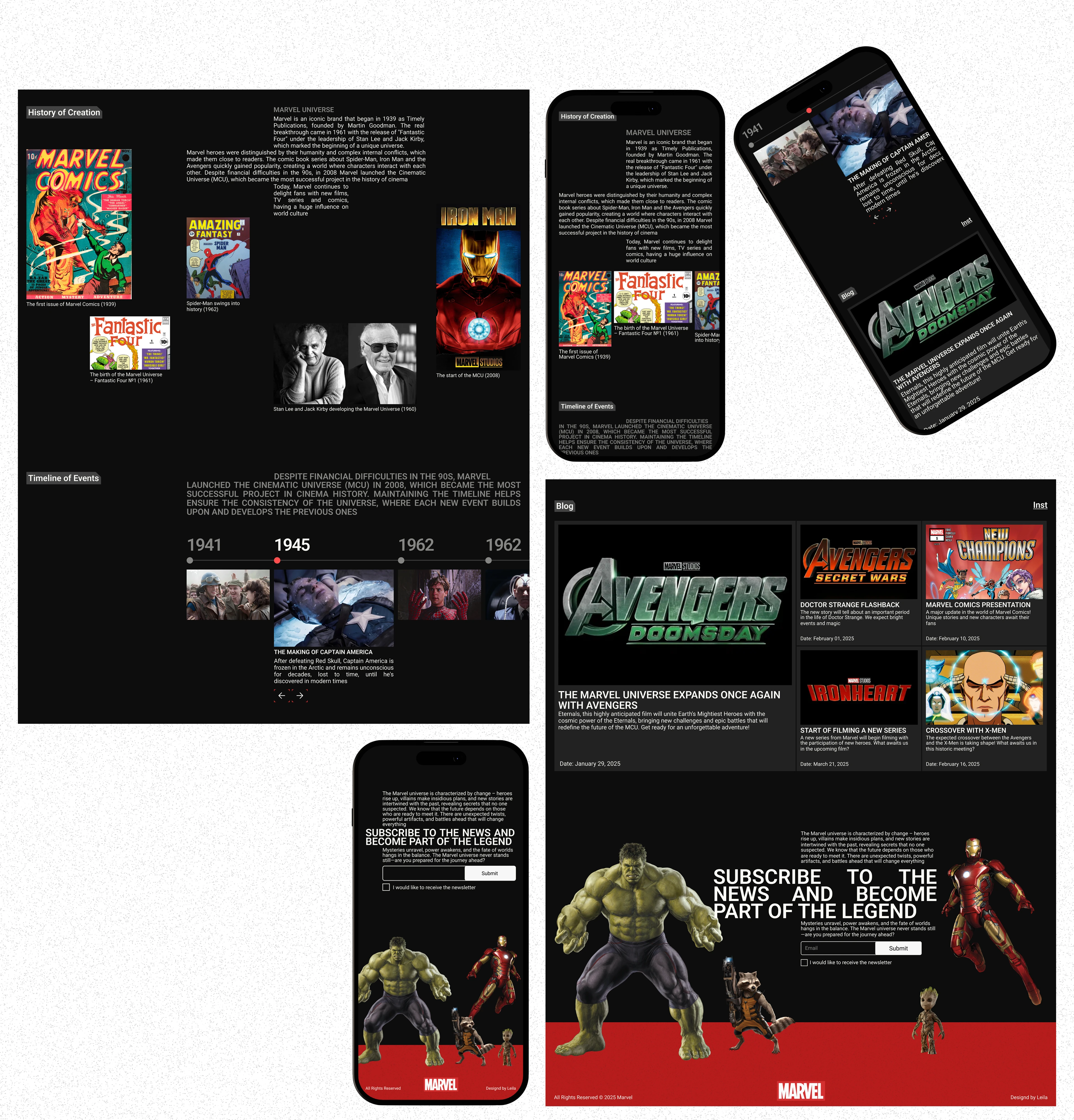 Marvel Landing Page Concept | Креативный концепт — Изображение №7 — Интерфейсы, Брендинг на Dprofile