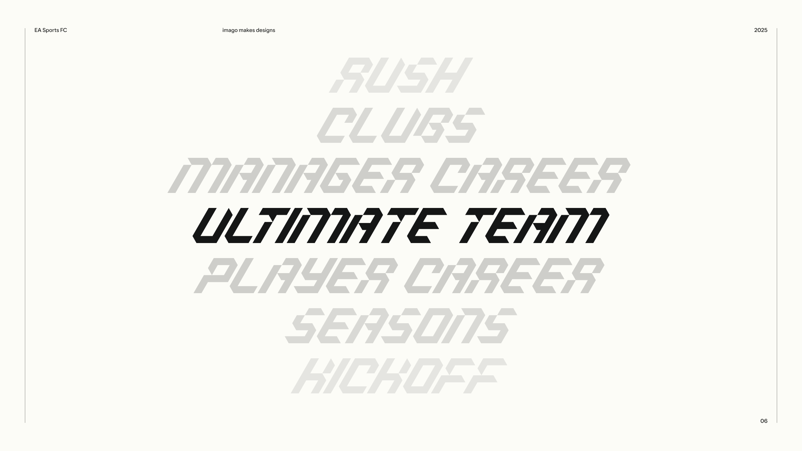 EA SPORTS FC Game Modes Font — Изображение №13 — Графика на Dprofile