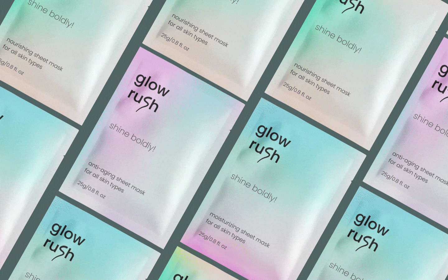 Brand Identity | GLOWRUSH | Cosmetics branding — Изображение №3 — Брендинг на Dprofile