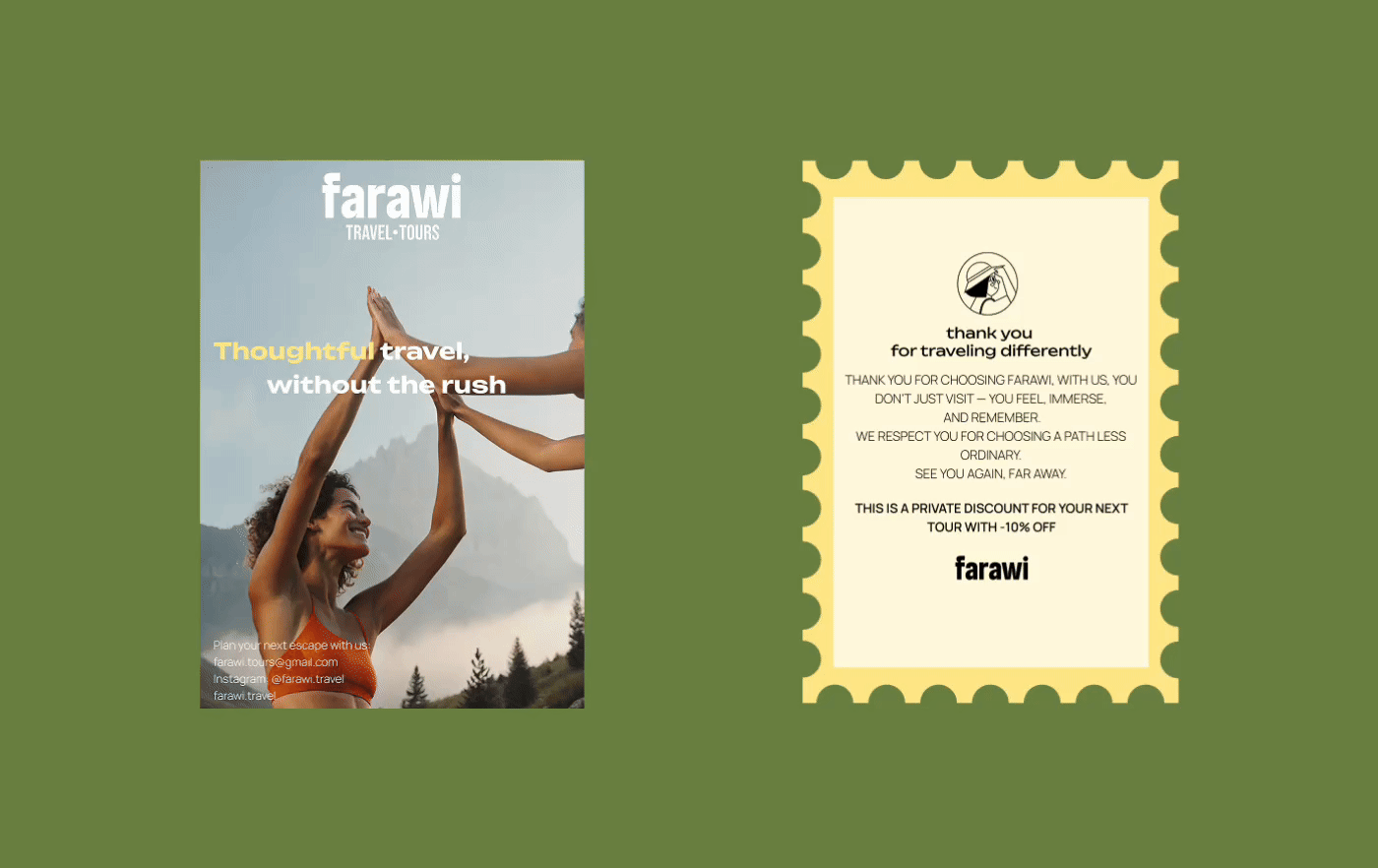 Farawi | Brand identity for travel tours — Изображение №6 — Брендинг на Dprofile