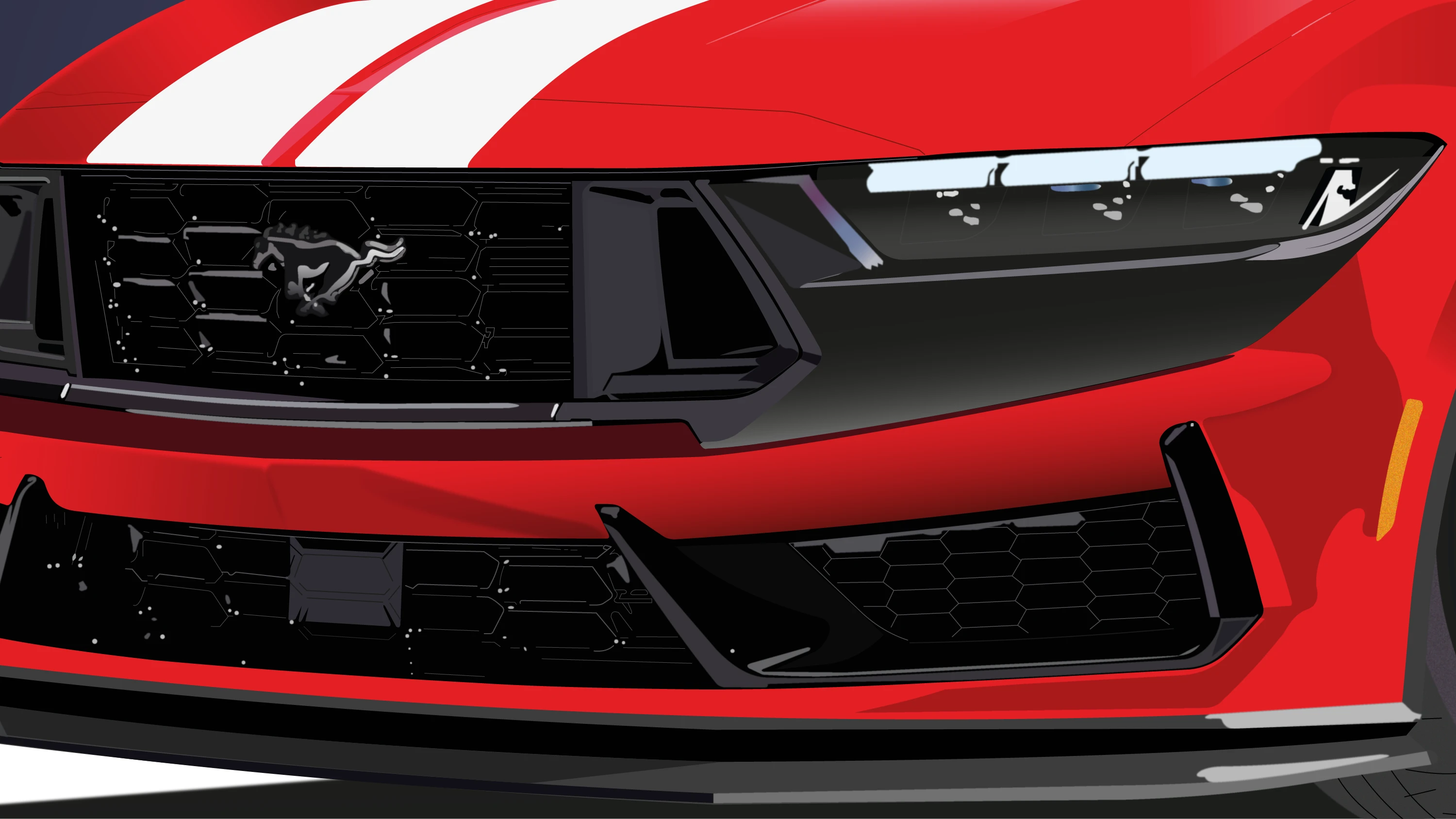 Ford Mustang Dark Horse (Hennessey) — Изображение №3 — Иллюстрация, Графика на Dprofile