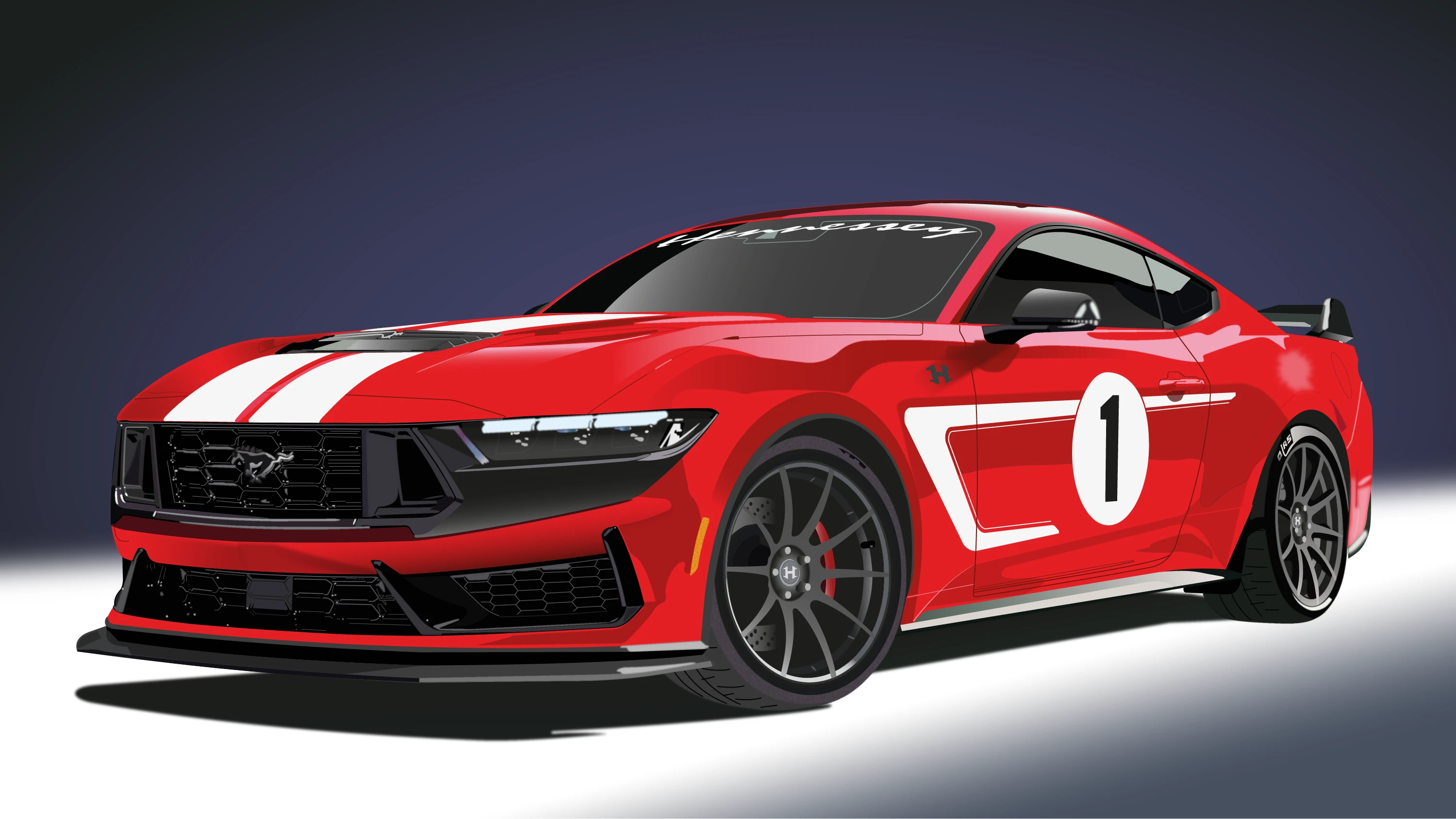 Ford Mustang Dark Horse (Hennessey) — Изображение №1 — Иллюстрация, Графика на Dprofile