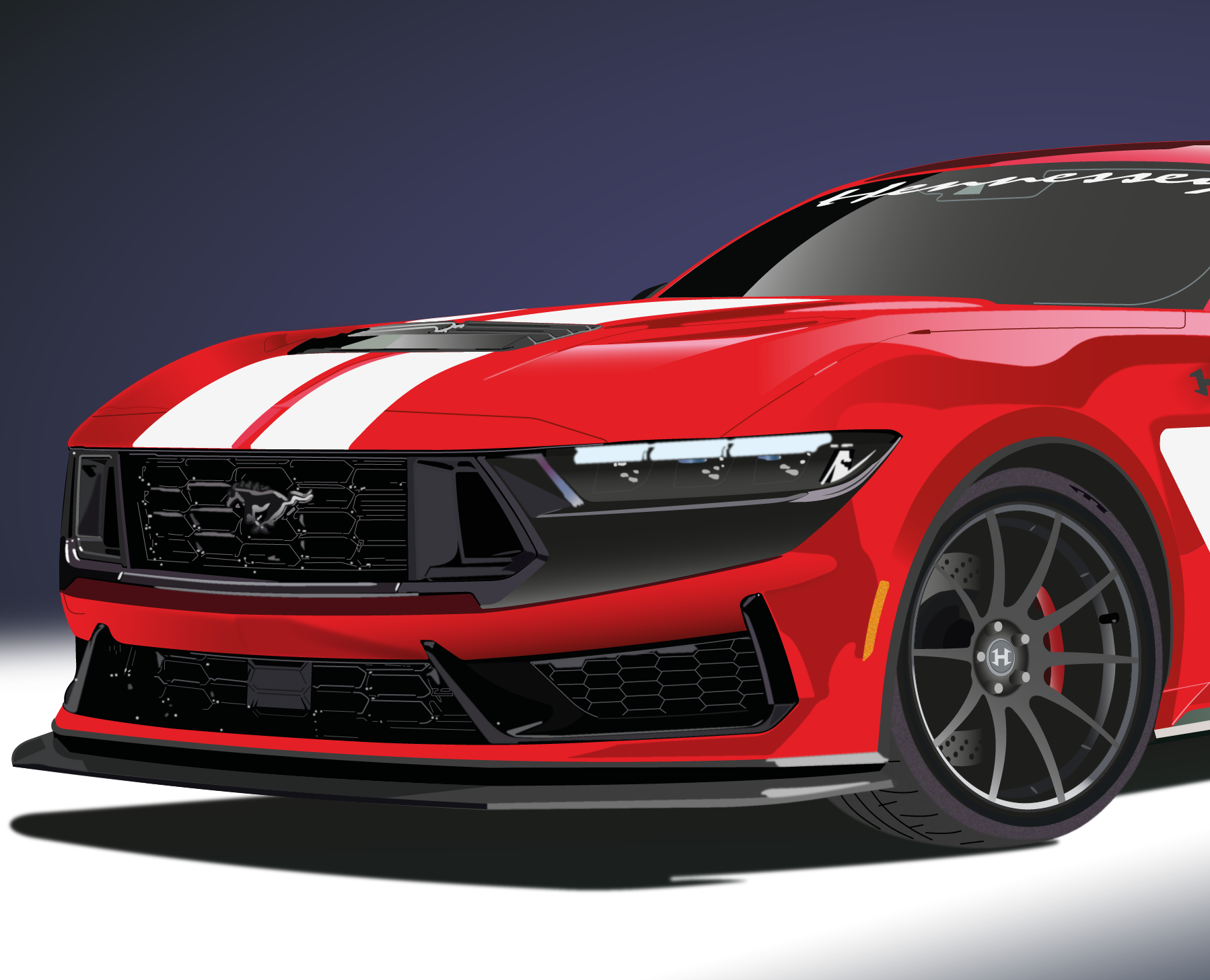 Ford Mustang Dark Horse (Hennessey) — Иллюстрация, Графика на Dprofile