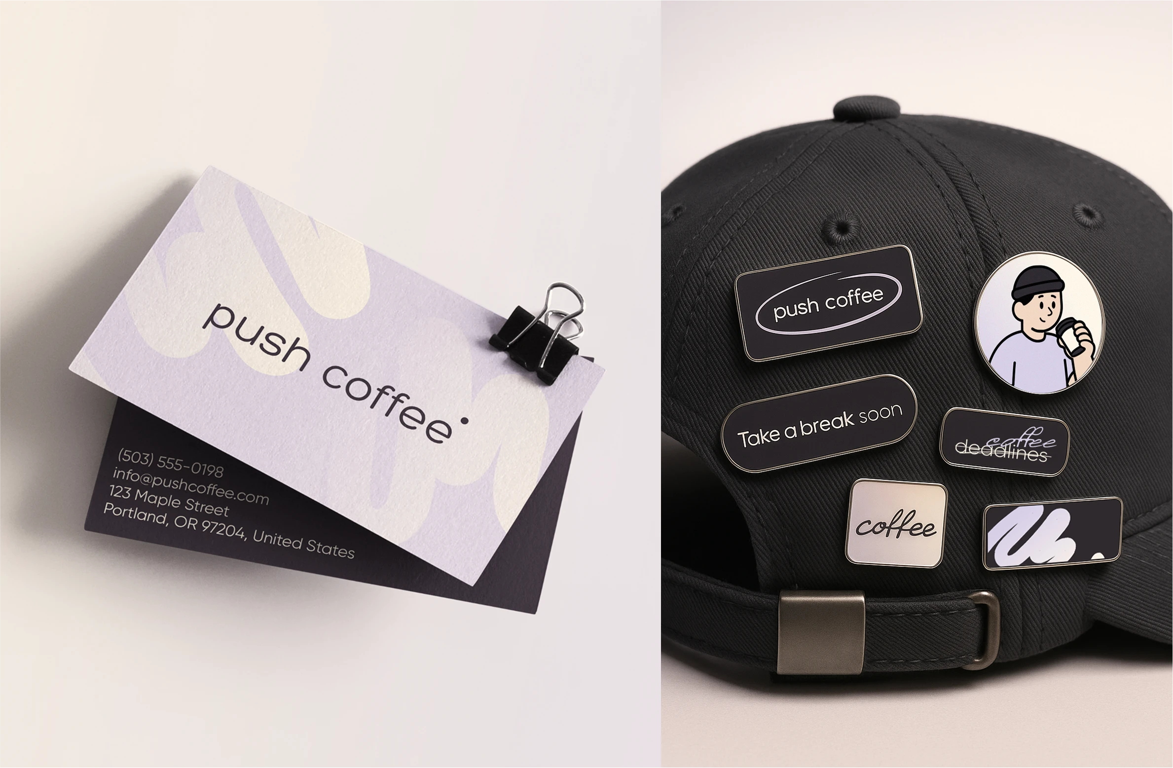 Push coffee | cafe brand identity — Изображение №5 — Интерфейсы, Брендинг на Dprofile