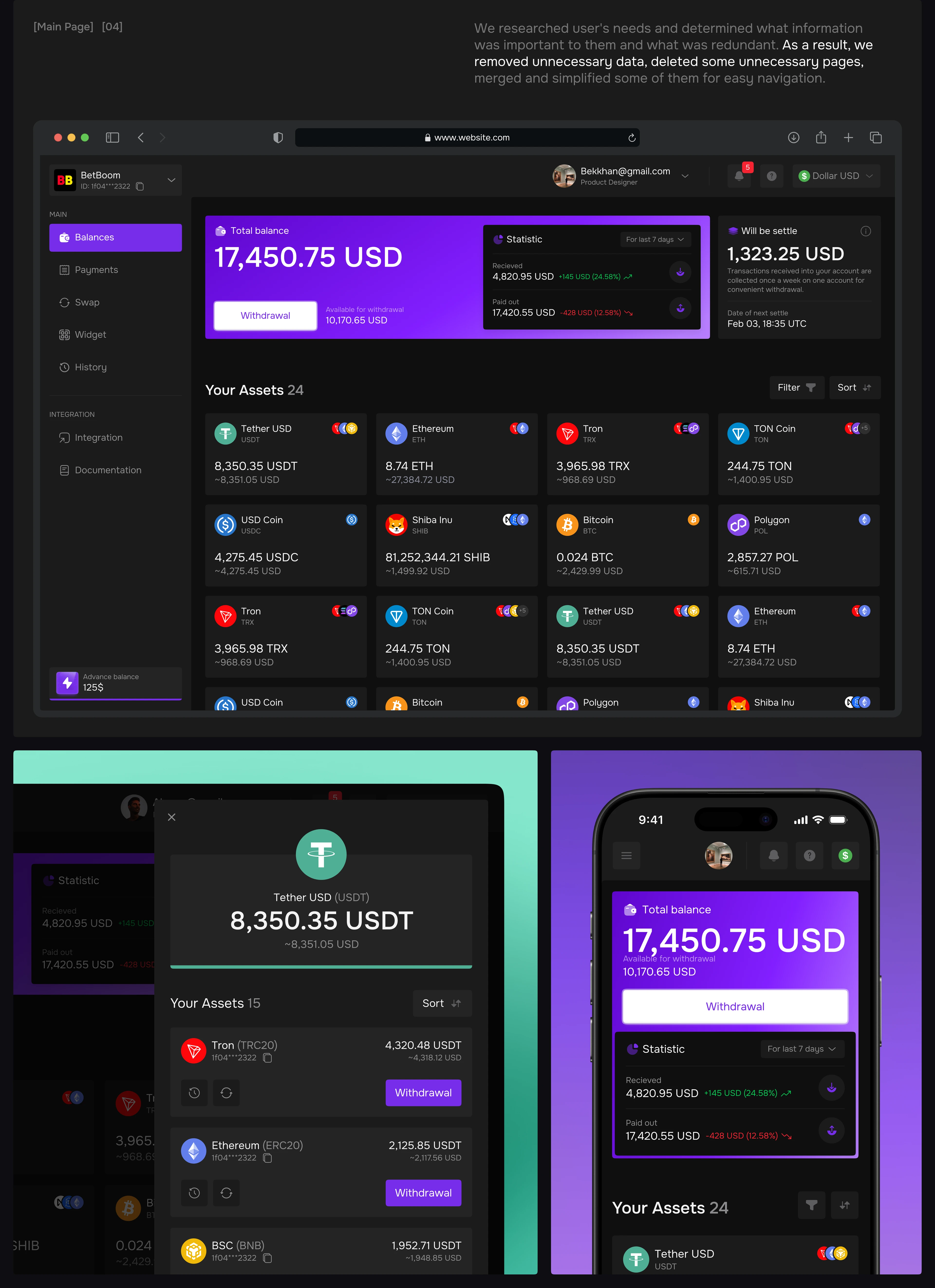 Crypto Payment Product Design — Изображение №3 — Интерфейсы на Dprofile