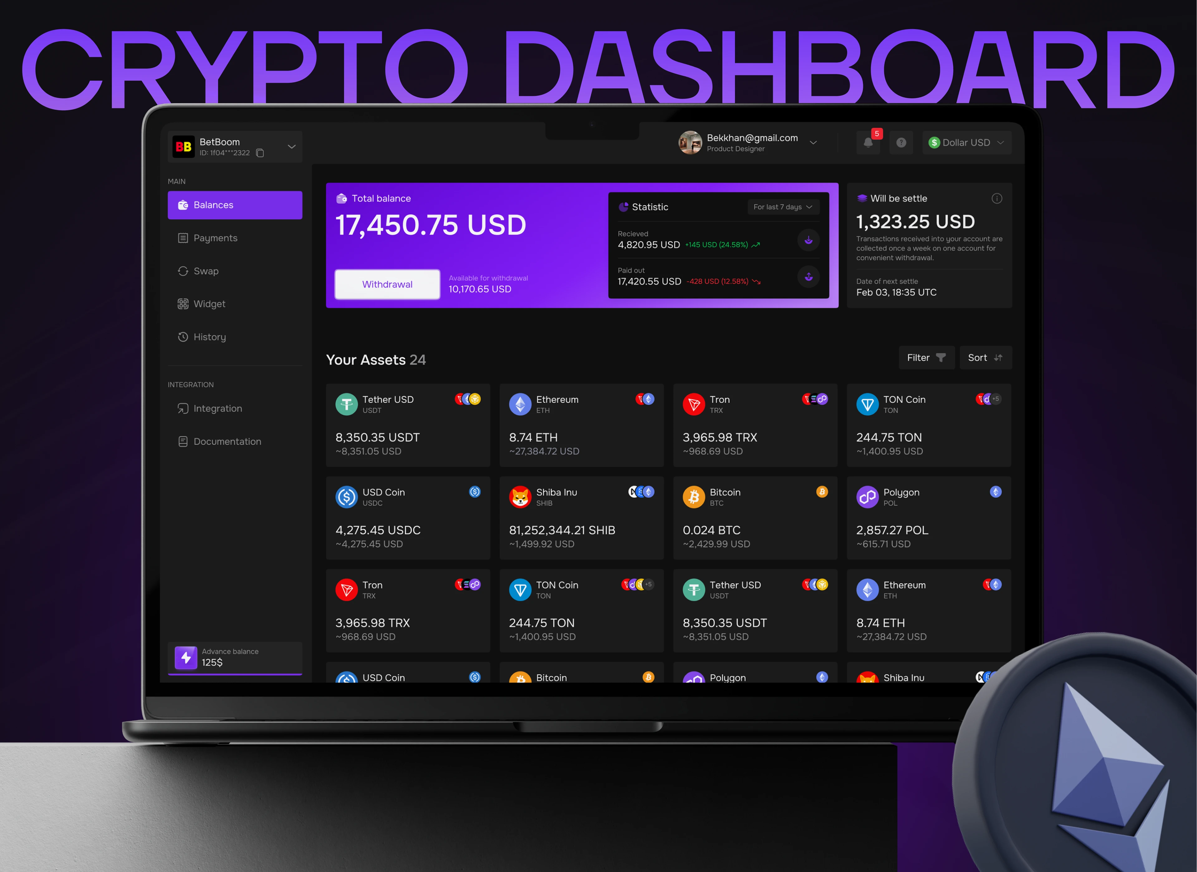 Crypto Payment Product Design — Изображение №1 — Интерфейсы на Dprofile