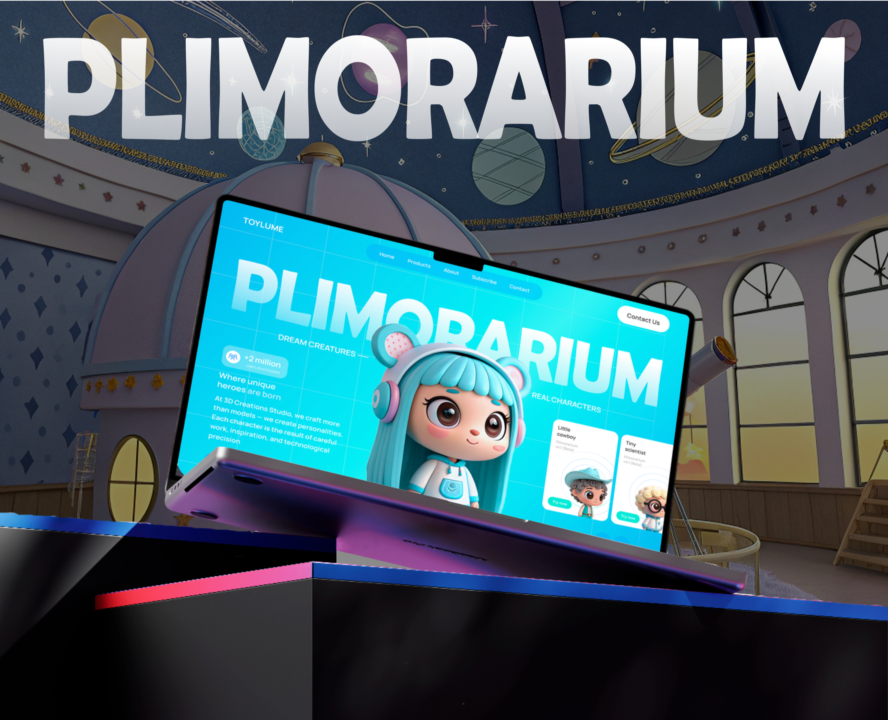 Web Design for a 3D Character Generator — Интерфейсы, Брендинг на Dprofile