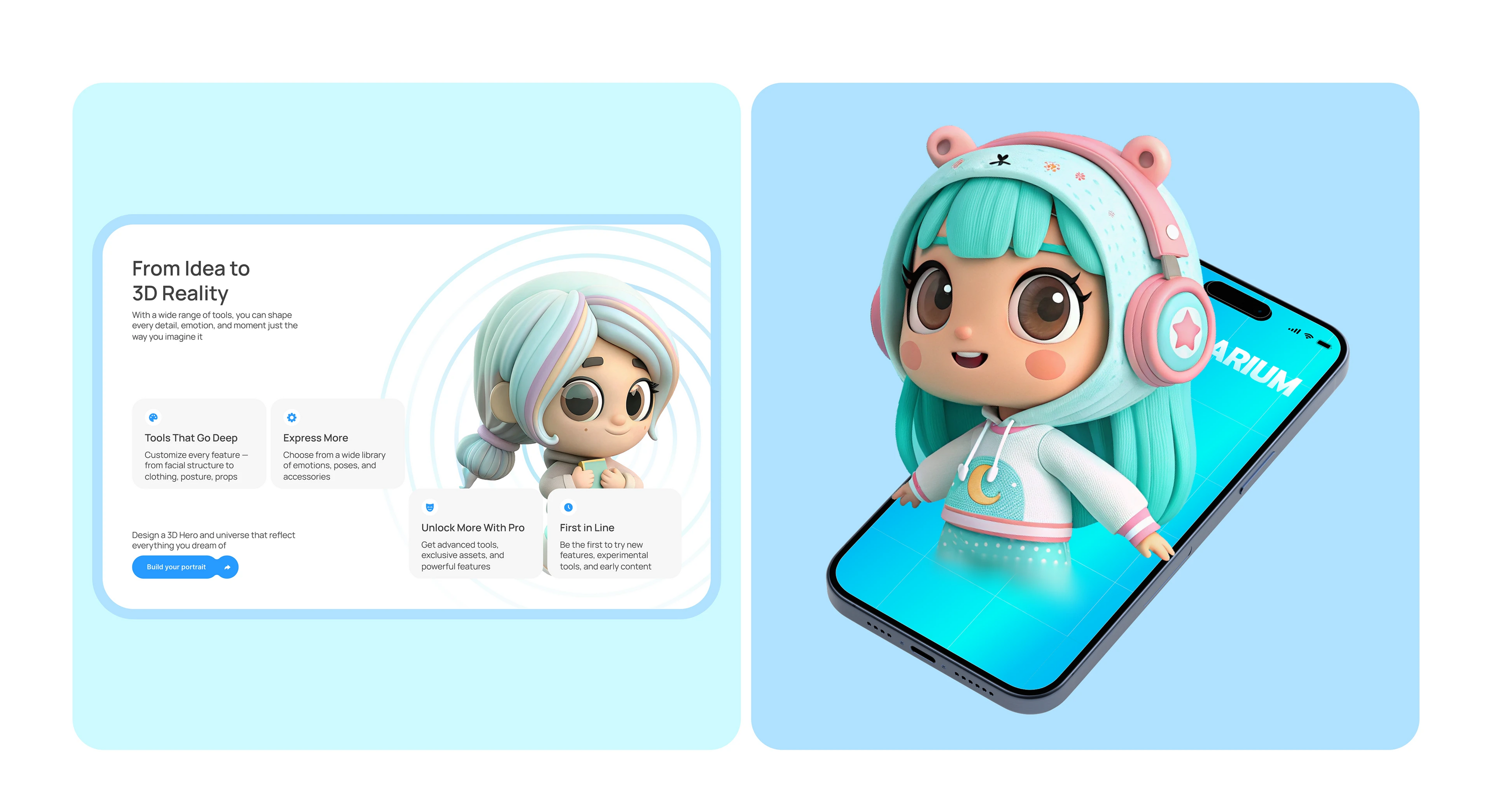 Web Design for a 3D Character Generator — Изображение №5 — Интерфейсы, Брендинг на Dprofile