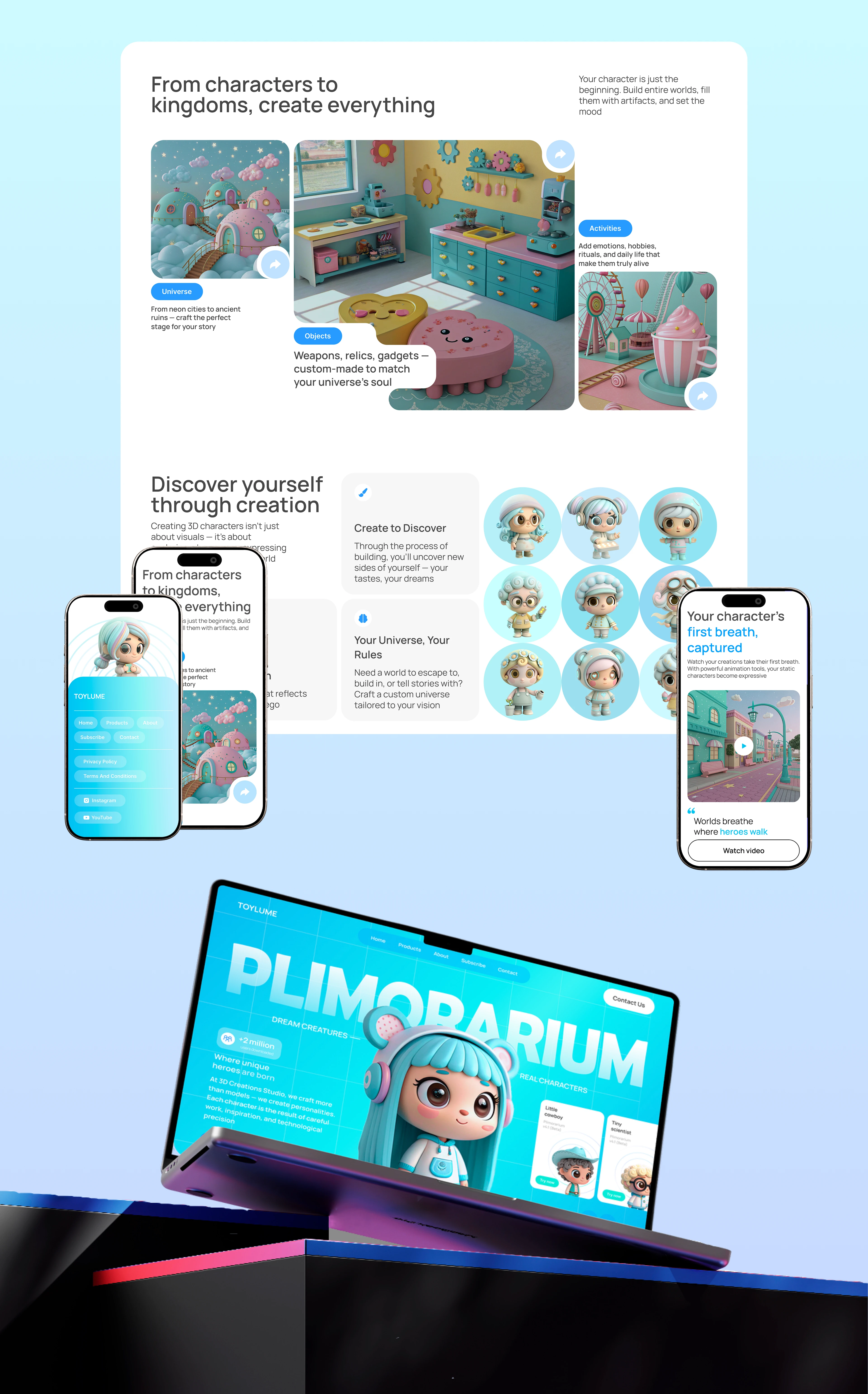 Web Design for a 3D Character Generator — Изображение №4 — Интерфейсы, Брендинг на Dprofile