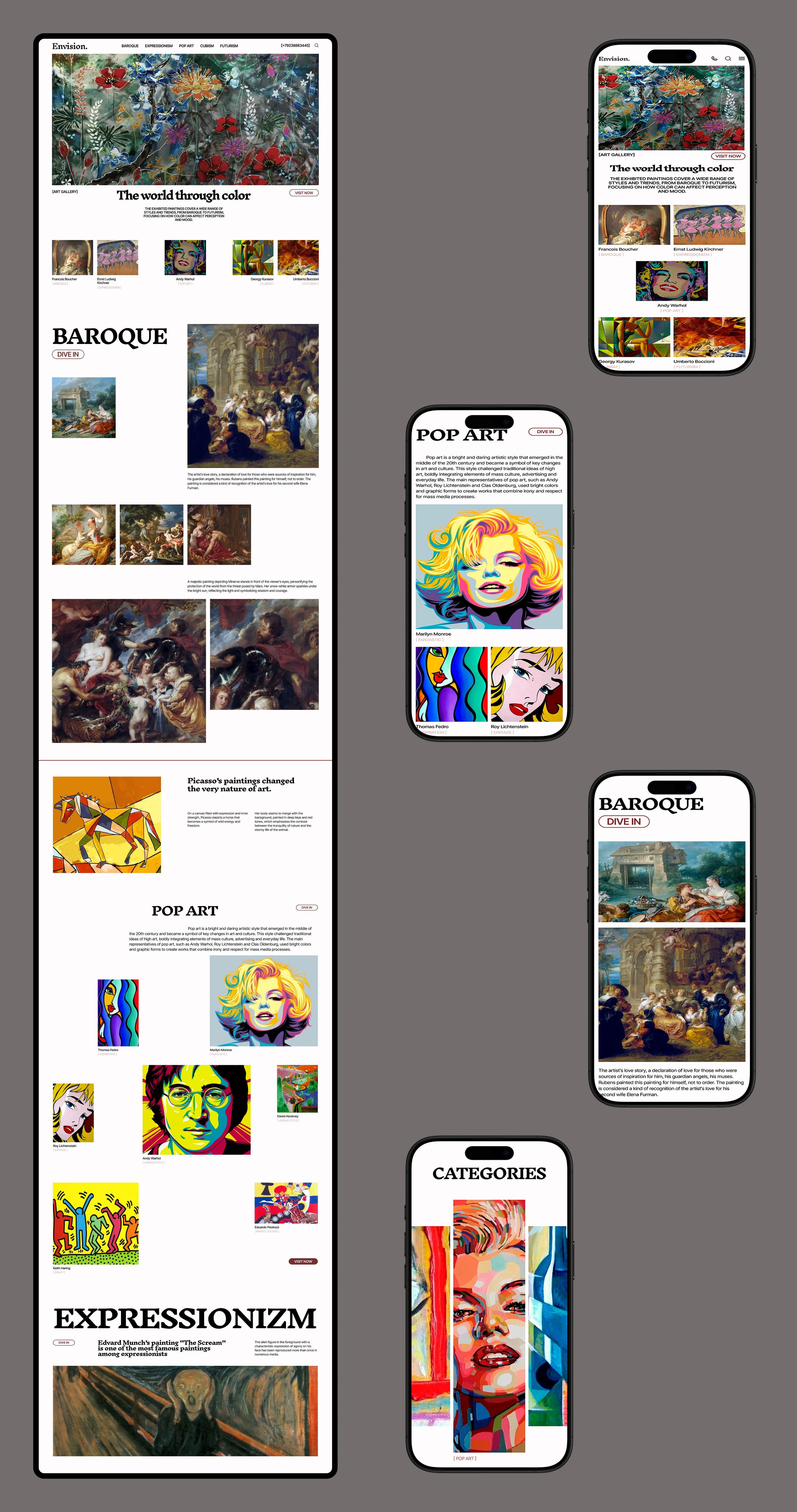 Дизайн сайта для выставки картин — Изображение №11 — Интерфейсы, Брендинг на Dprofile