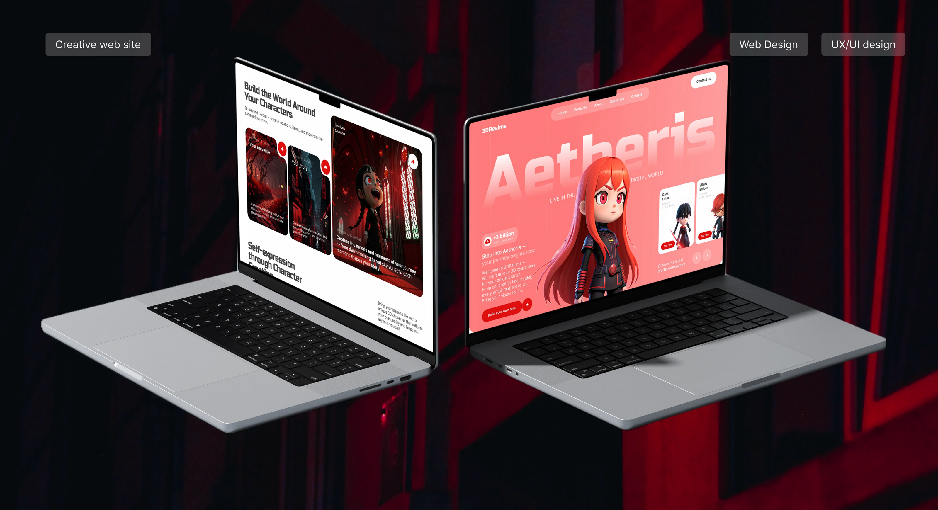 3D Character & World Builder Website — Изображение №1 — Интерфейсы, Брендинг на Dprofile