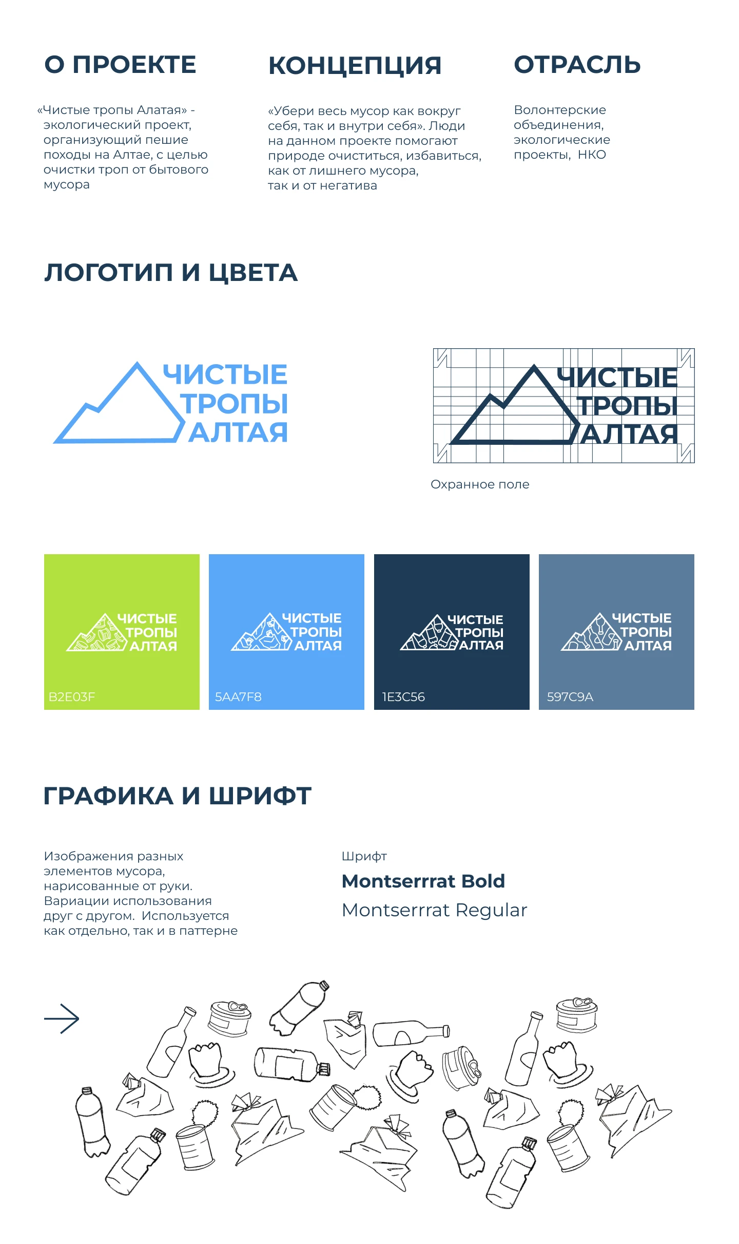 Айдентика для проекта «Чистые тропы Алтая» — Изображение №2 — Брендинг, Анимация на Dprofile