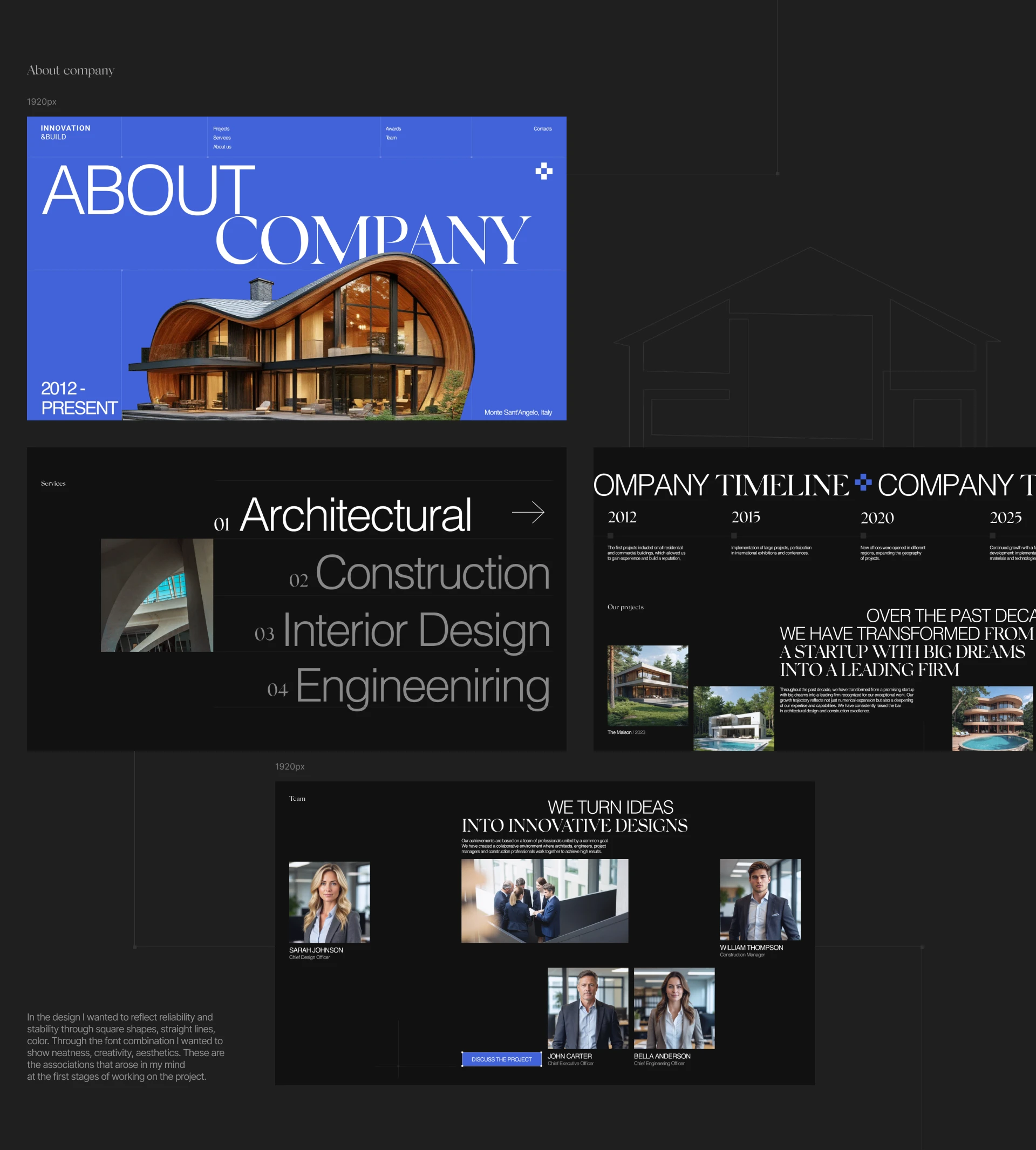 INNOVATION&BUILD | Corporate Website — Изображение №5 — Интерфейсы на Dprofile