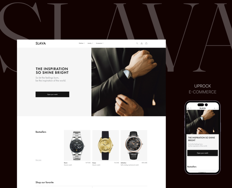 SLAVA | E-commerce redesign — Интерфейсы, Брендинг на Dprofile