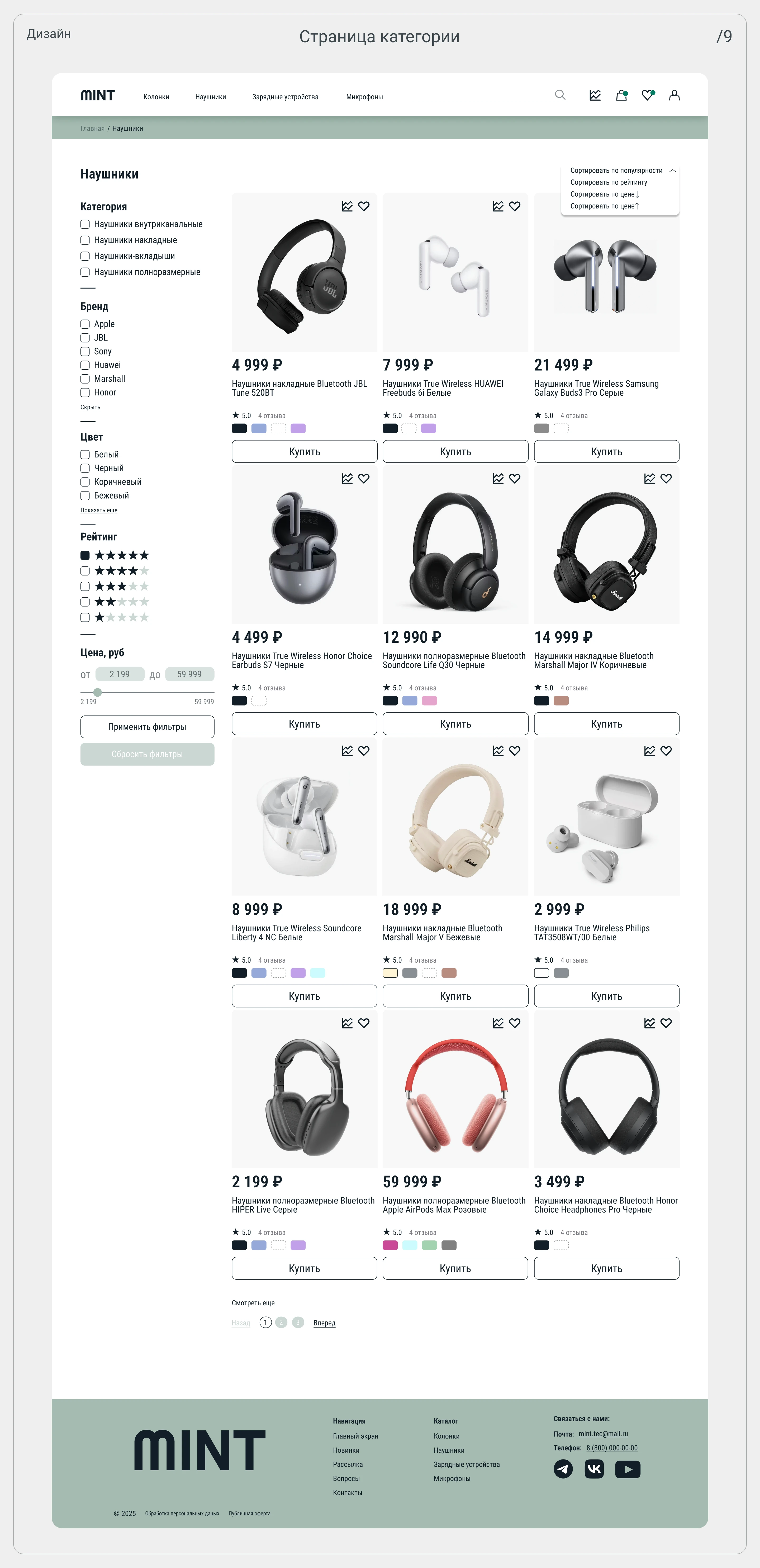 E-commerce website | MINT — Изображение №10 — Интерфейсы на Dprofile