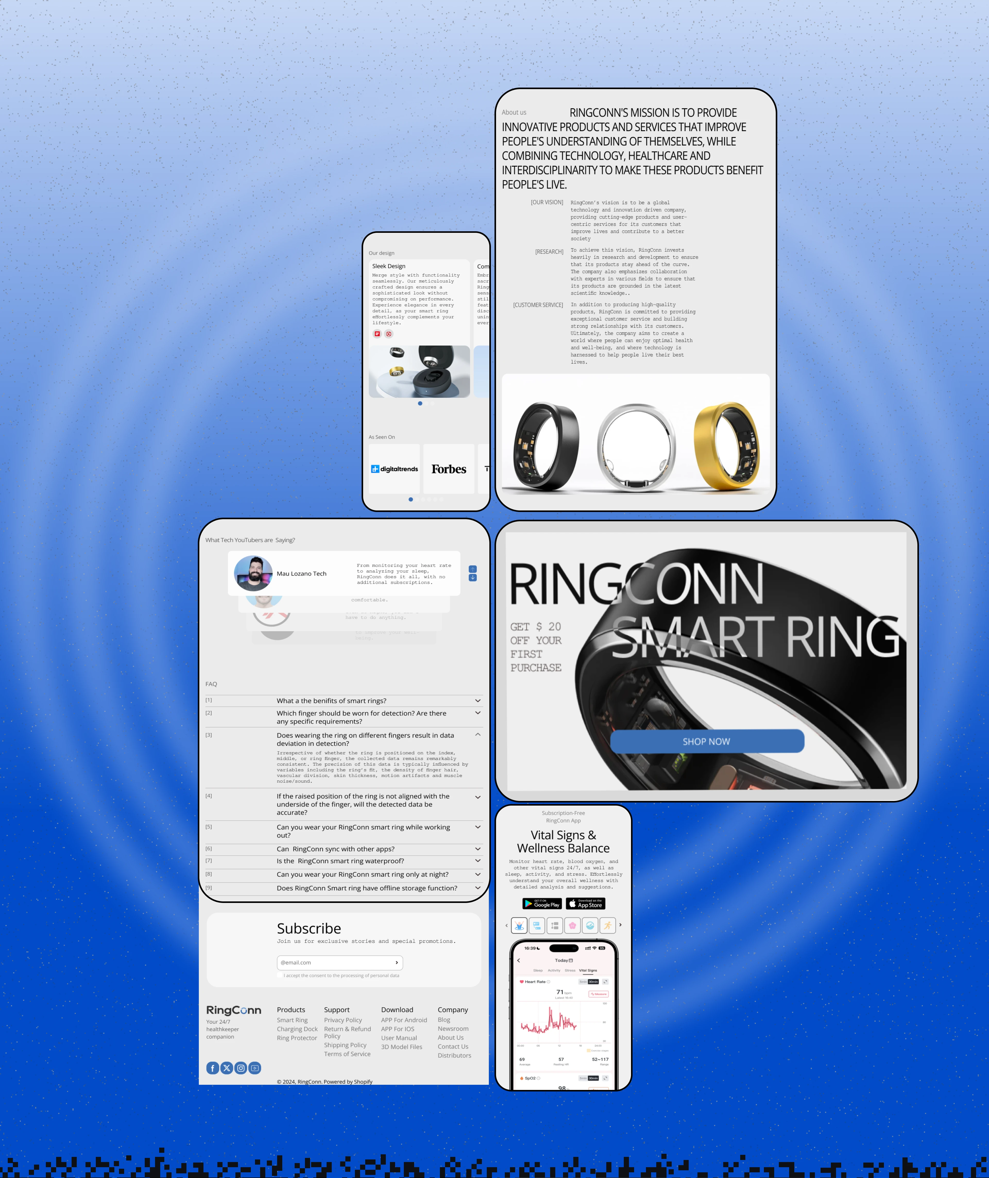 RINGCONN Smart  Ring Landing page redesign — Изображение №5 — Интерфейсы на Dprofile