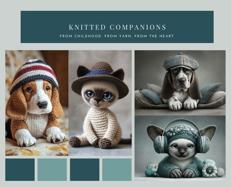 Вязаные друзья / Knitted Companions — Иллюстрация на Dprofile