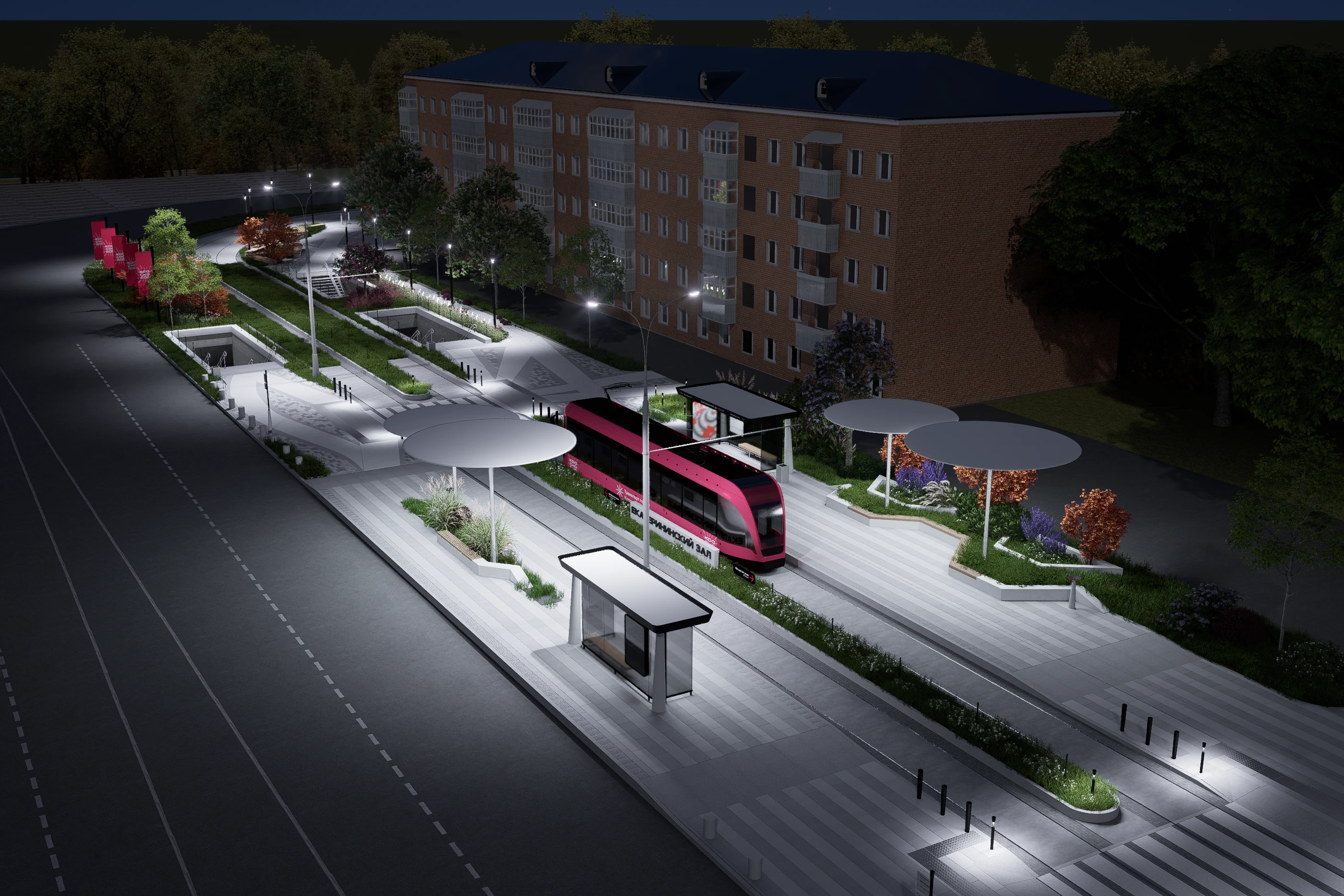 Трамвайная станция Краснодар / tram station — Изображение №21 — Графика, 3D на Dprofile