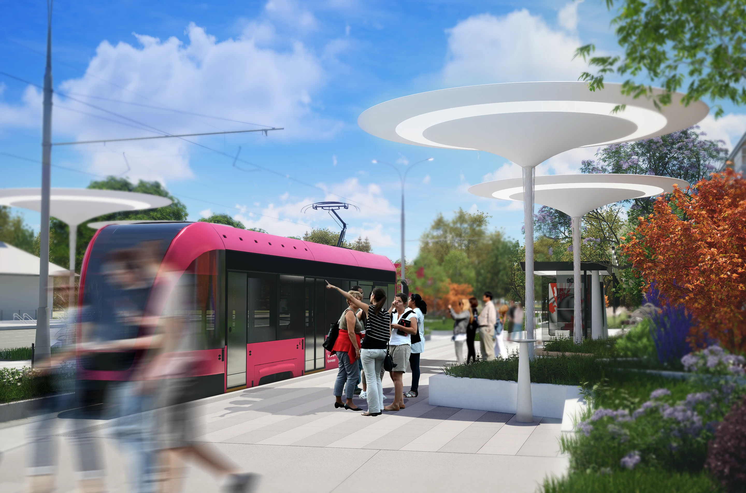 Трамвайная станция Краснодар / tram station — Изображение №1 — Графика, 3D на Dprofile