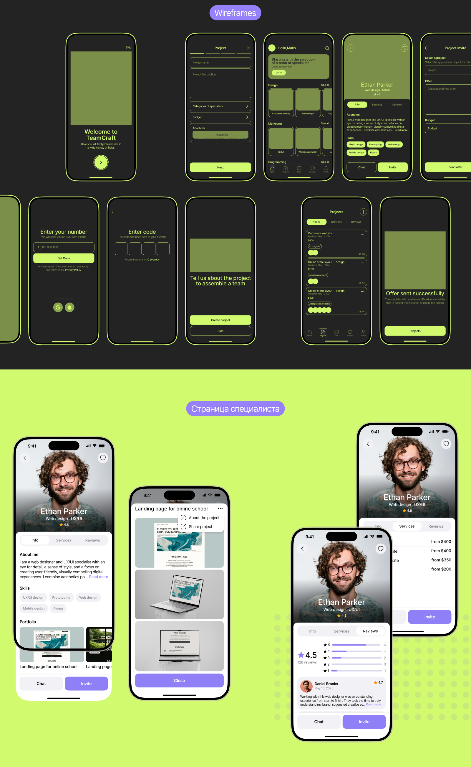 TeamCraft мобильное приложение | UX/UI — Изображение №6 — Интерфейсы на Dprofile
