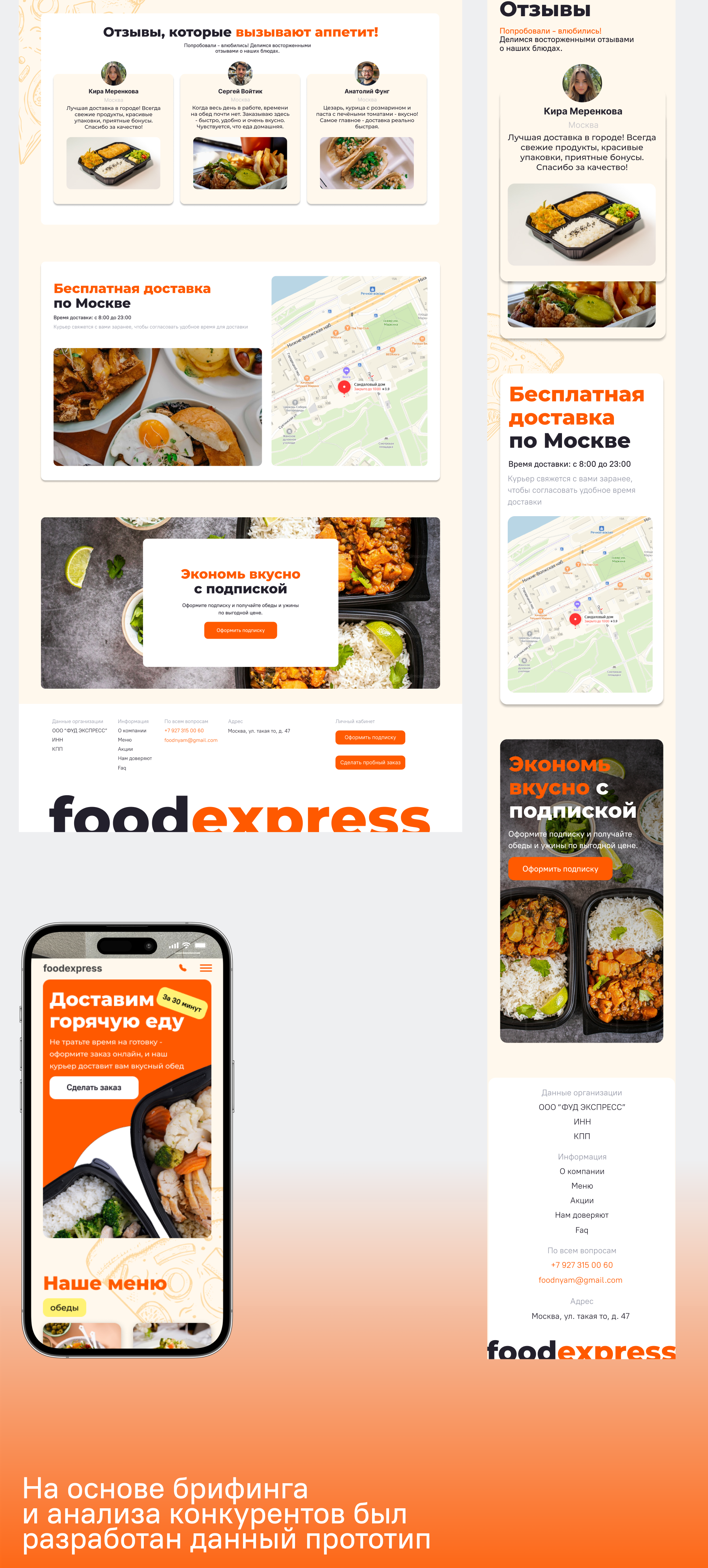 Дизайн лендинга для Foodexpress — Изображение №6 — Интерфейсы на Dprofile
