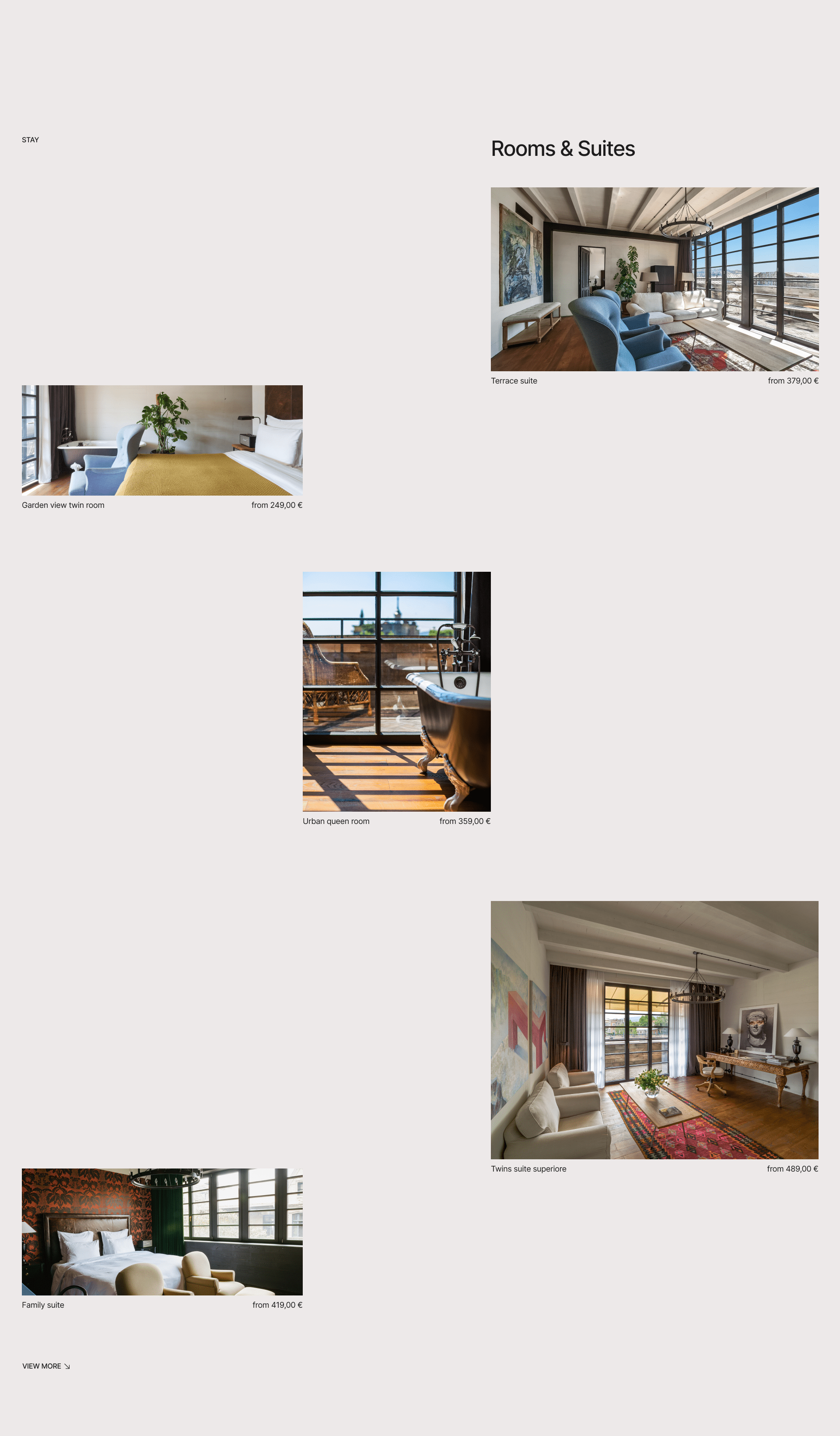 Boutique hotel website design — Изображение №4 — Интерфейсы, Маркетинг на Dprofile