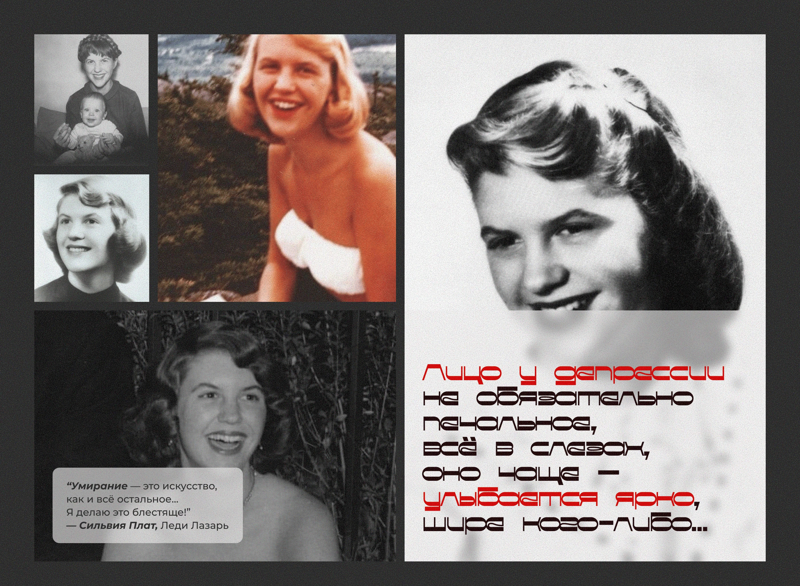 Презентация о Сильвии Плат, Presentation about Sylvia Plath — Изображение №4 — Интерфейсы, Маркетинг на Dprofile