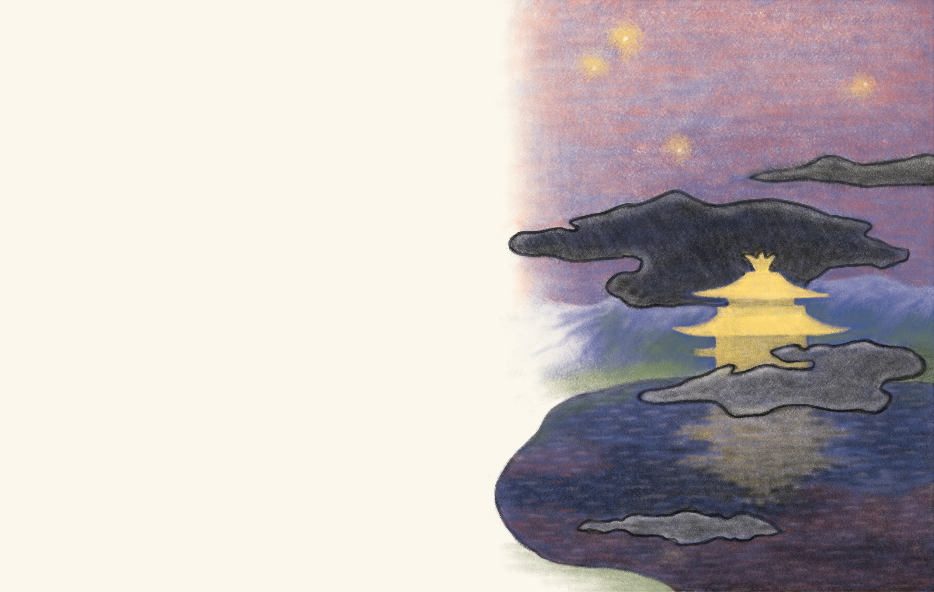 «Золотой Храм». Иллюстрации к роману Юкио Мисимы — Изображение №4 — Иллюстрация, Графика на Dprofile