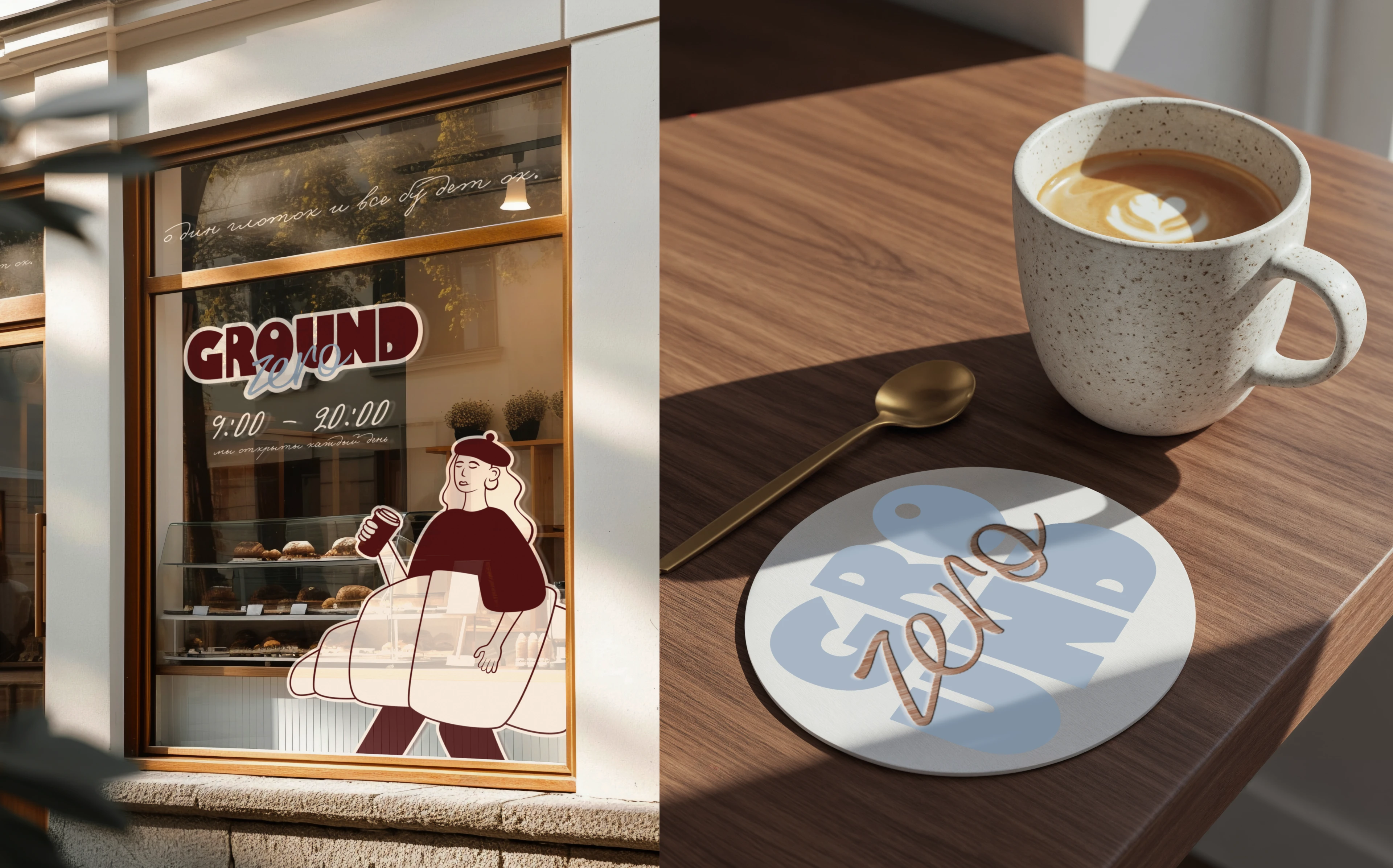 GROUND ZERO COFFEE SHOP | BRAND IDENTITY — Изображение №6 — Брендинг, Иллюстрация на Dprofile