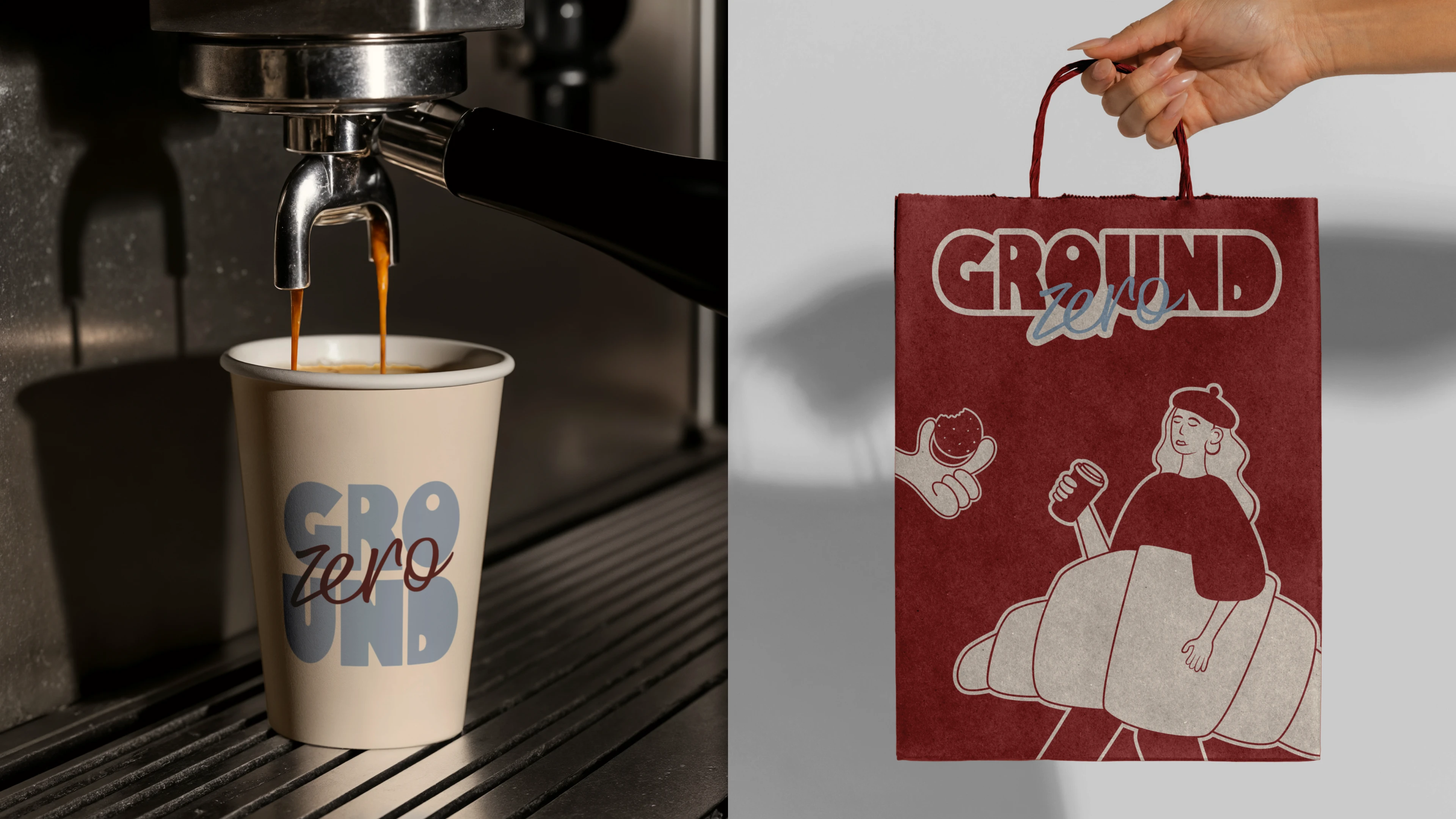 GROUND ZERO COFFEE SHOP | BRAND IDENTITY — Изображение №8 — Брендинг, Иллюстрация на Dprofile