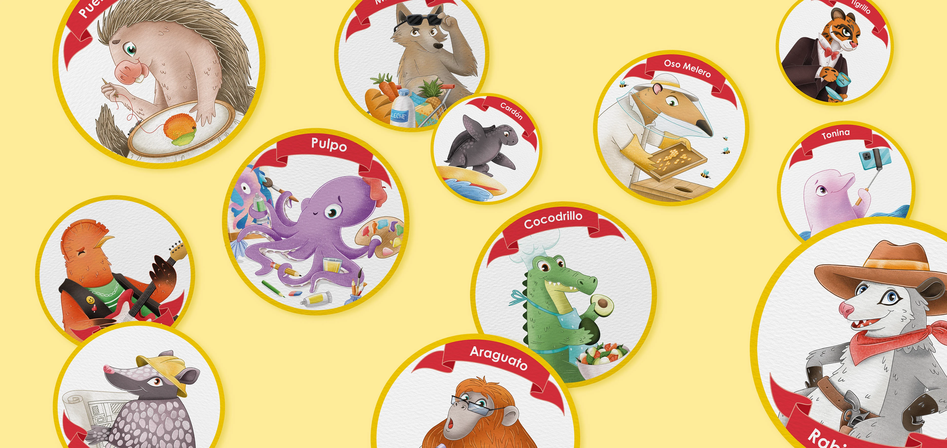 Stickers & Characters. Packaging. ANIMALS OF VENEZUELA — Изображение №4 — Брендинг, Иллюстрация на Dprofile