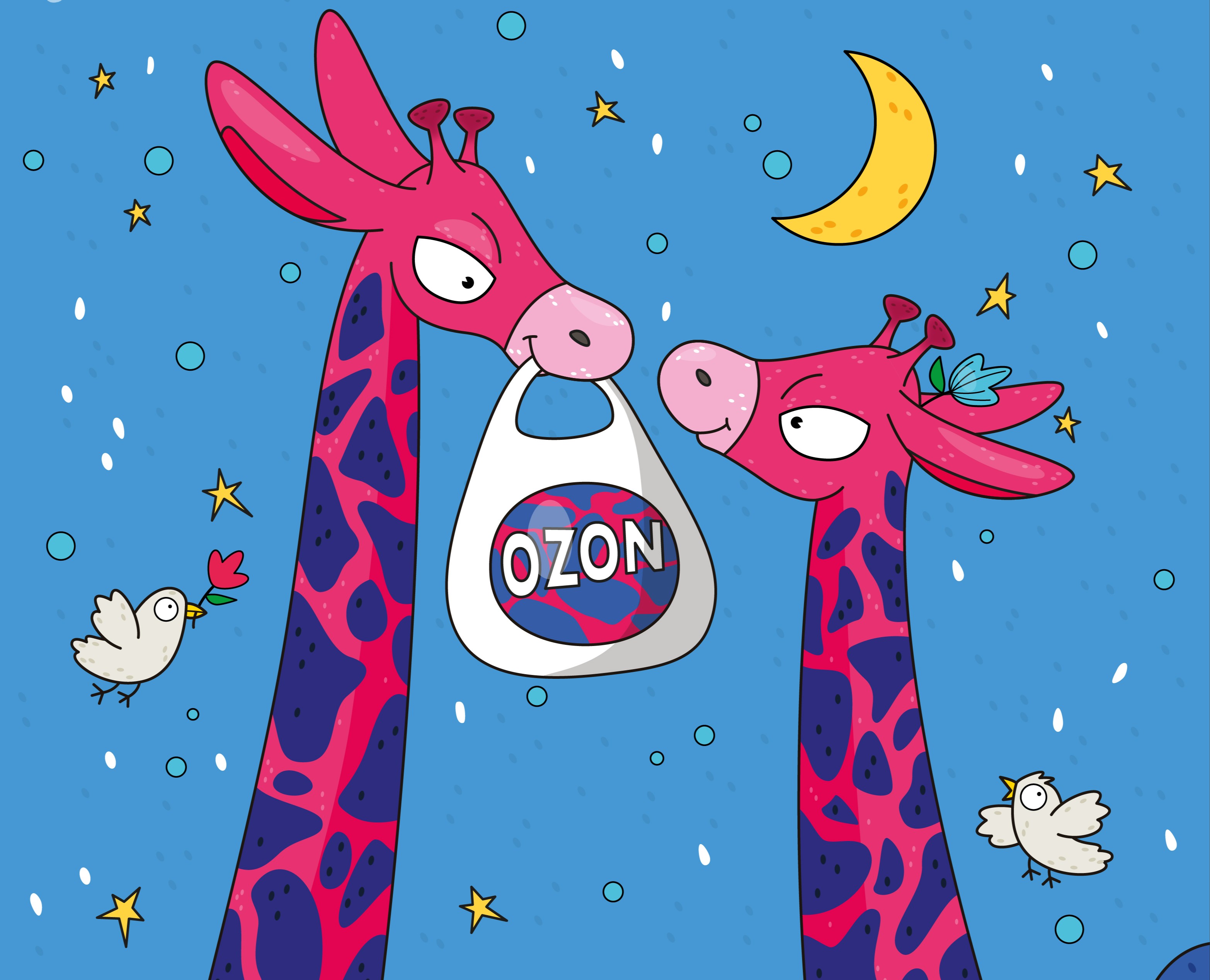 Character & Packaging. Ozon Ballon — Брендинг, Иллюстрация на Dprofile