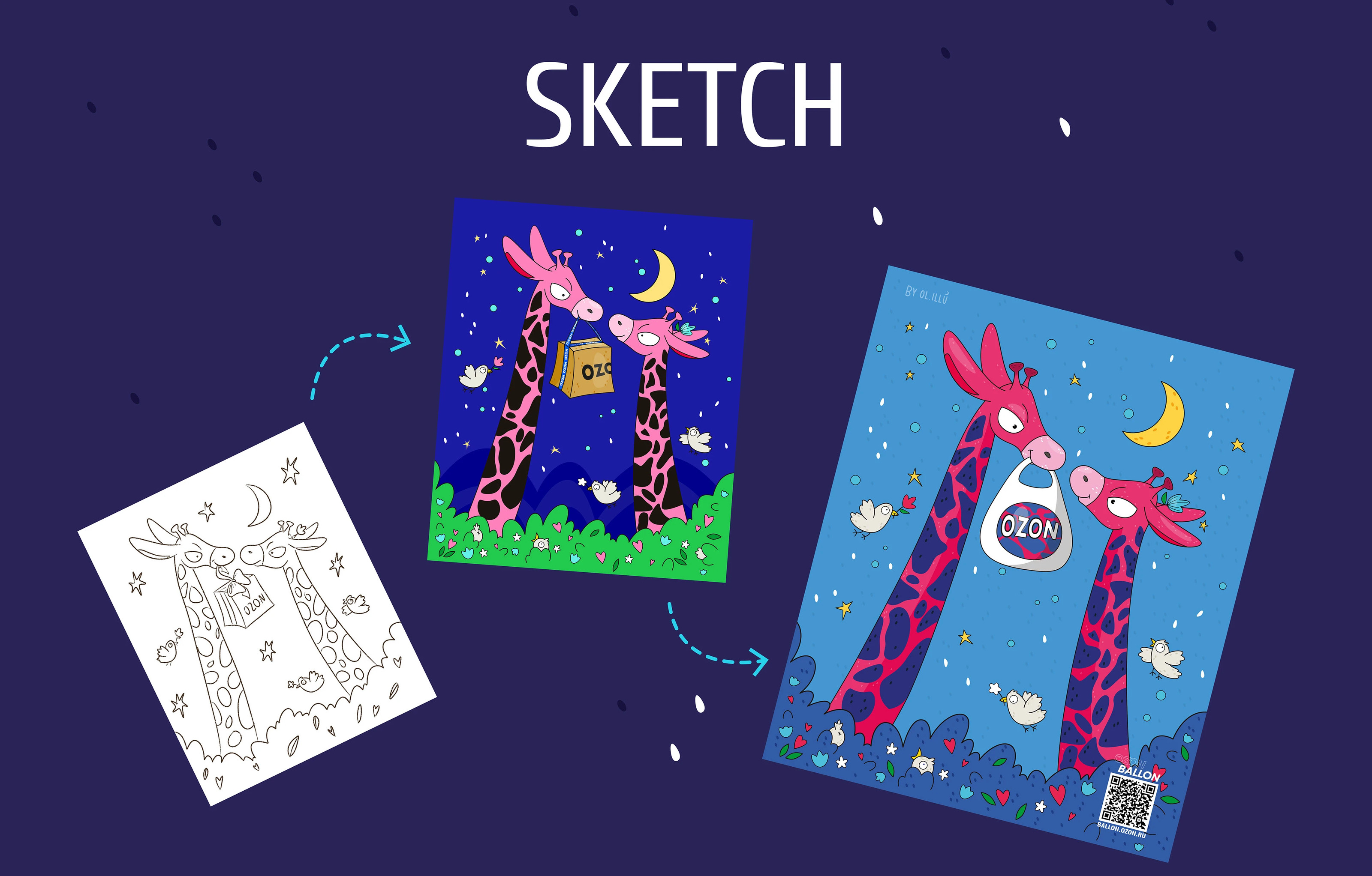 Character & Packaging. Ozon Ballon — Изображение №5 — Брендинг, Иллюстрация на Dprofile