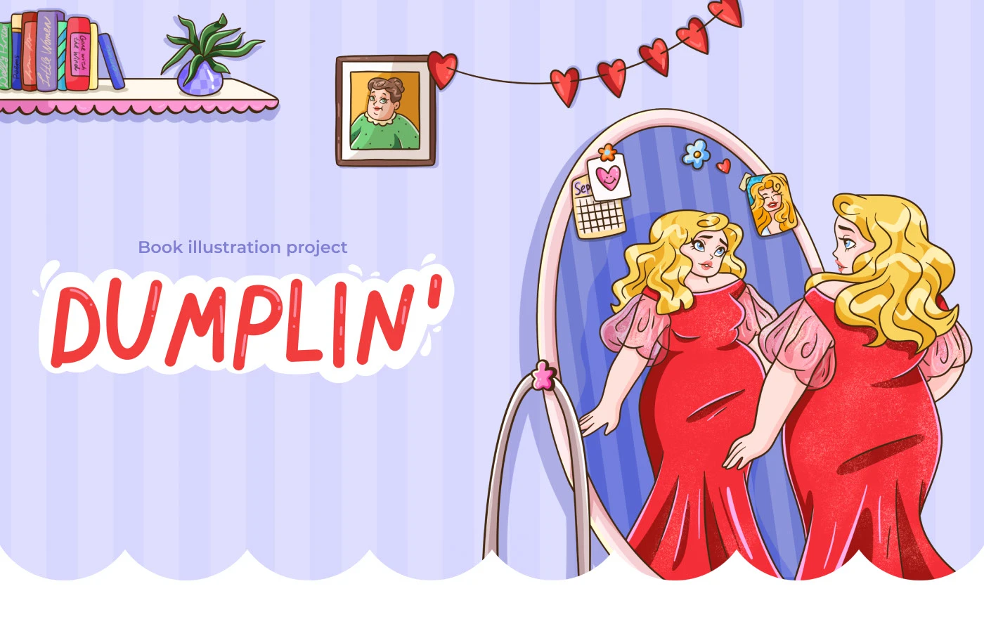 Book illustration&cover. Packaging & Characters. Dumplin' — Изображение №1 — Иллюстрация, Графика на Dprofile