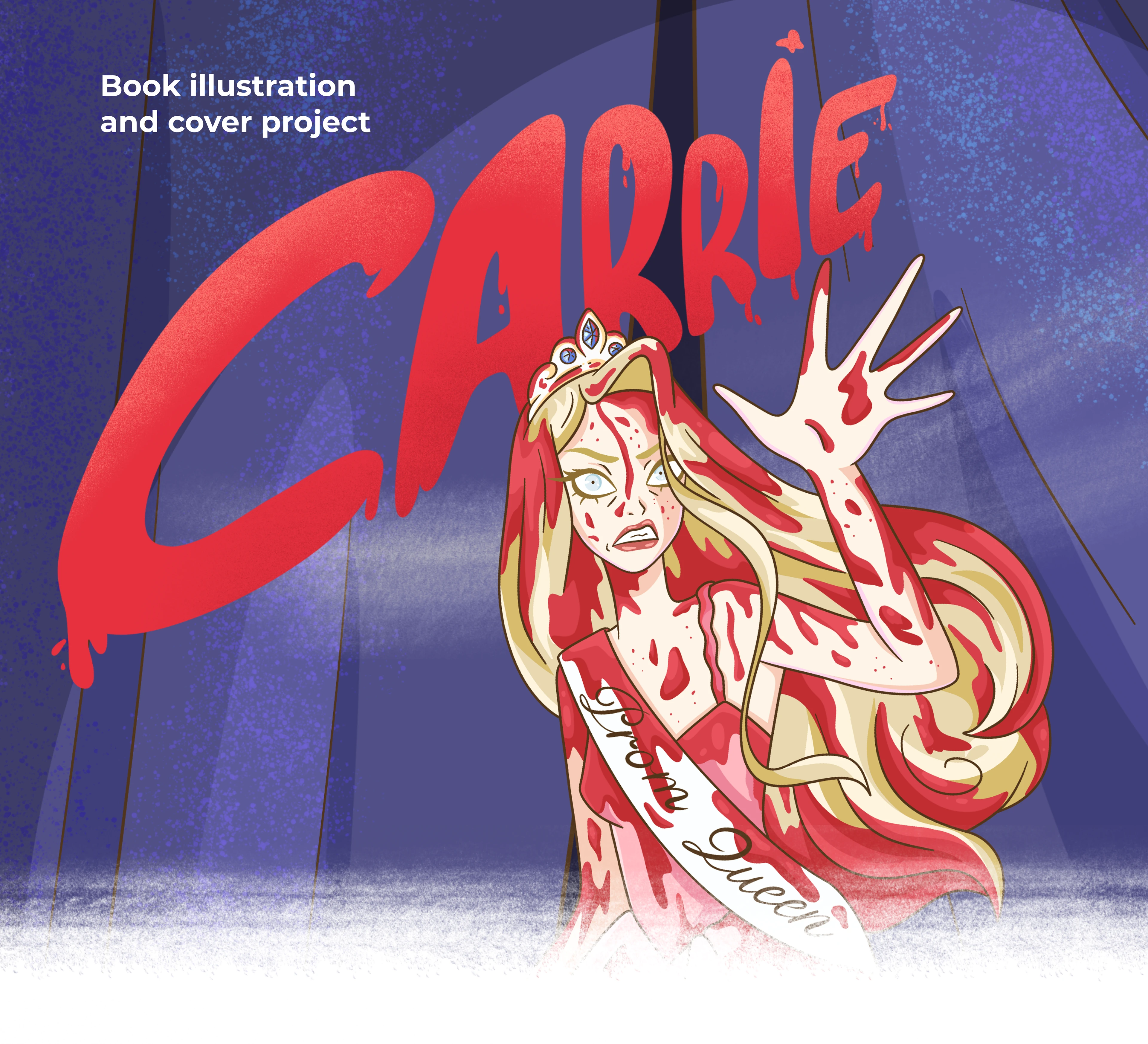 Book illustration & cover. Packaging & character. CARRIE — Изображение №1 — Иллюстрация, Графика на Dprofile
