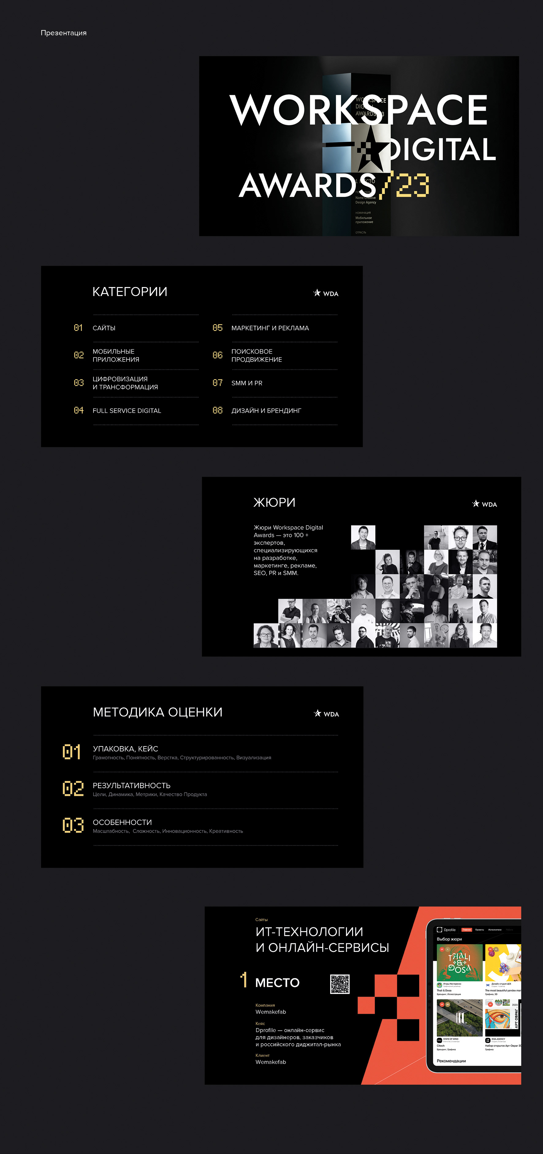 DEVELOPMENT OF BRANDBOOK WORKSPACE DIGITAL AWARDS — Изображение №3 — Брендинг, Иллюстрация на Dprofile