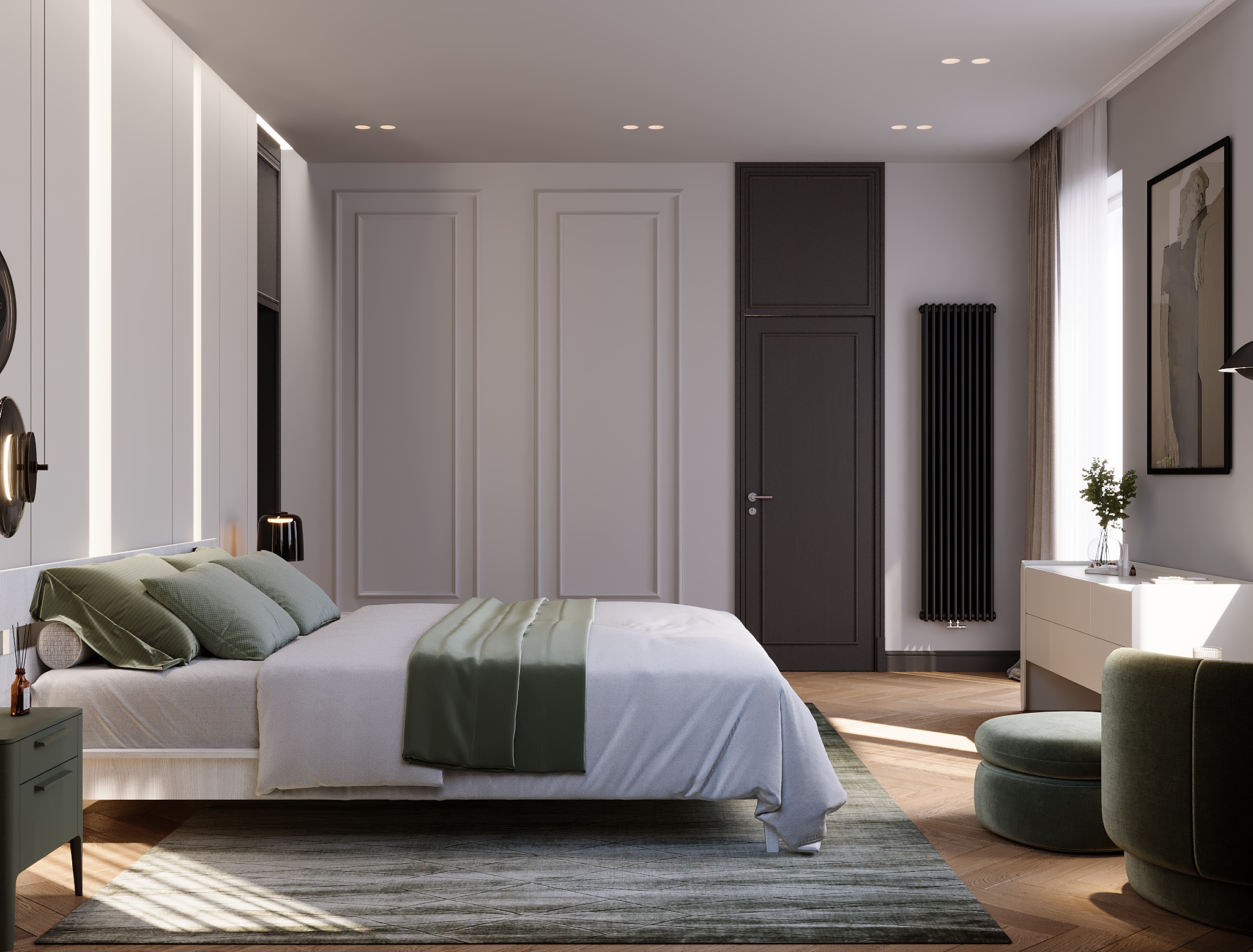Интерьер кабинета и спальни — Изображение №12 — Иллюстрация, 3D на Dprofile