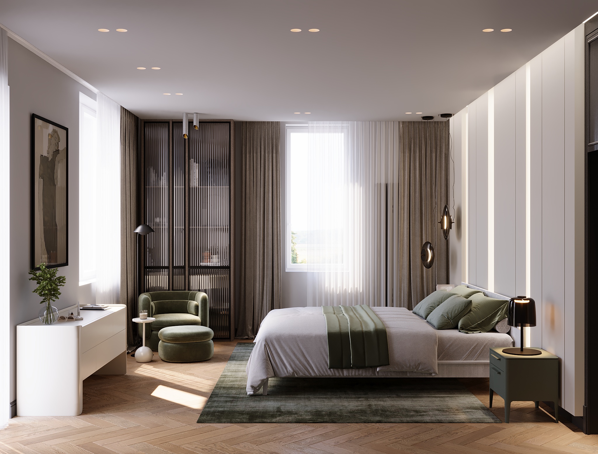 Интерьер кабинета и спальни — Изображение №11 — Иллюстрация, 3D на Dprofile