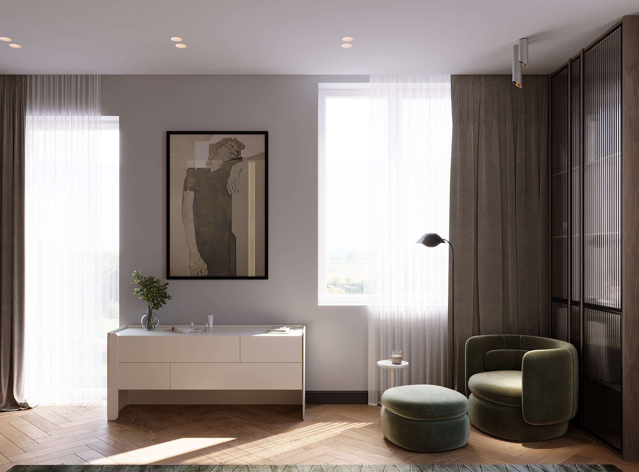 Интерьер кабинета и спальни — Изображение №10 — Иллюстрация, 3D на Dprofile