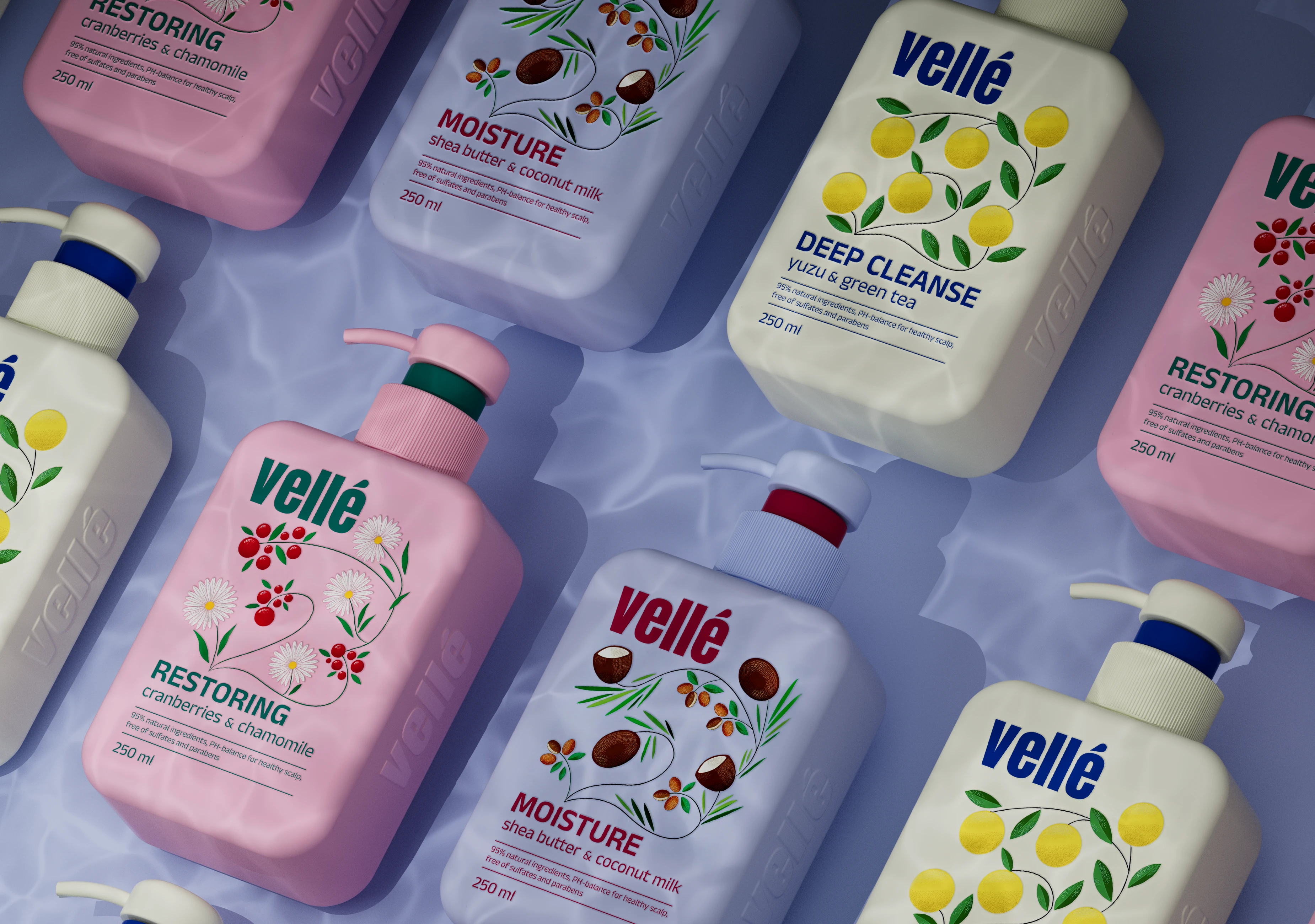 VELLÈ | Дизайн упаковки шампуня — Изображение №9 — Брендинг, Графика на Dprofile