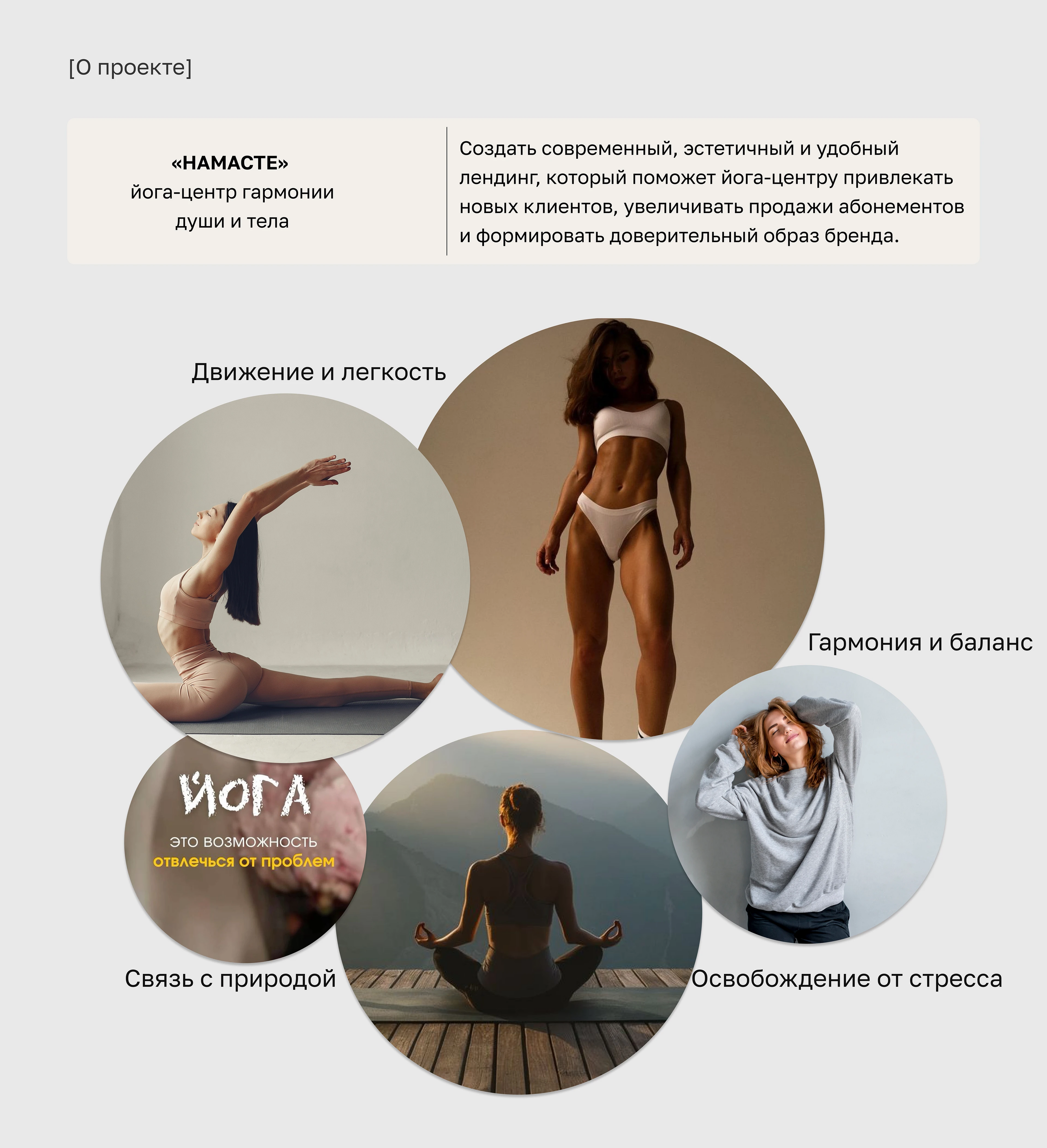 Lending page for <<НАМАСТЕ>> — Изображение №2 — Интерфейсы на Dprofile