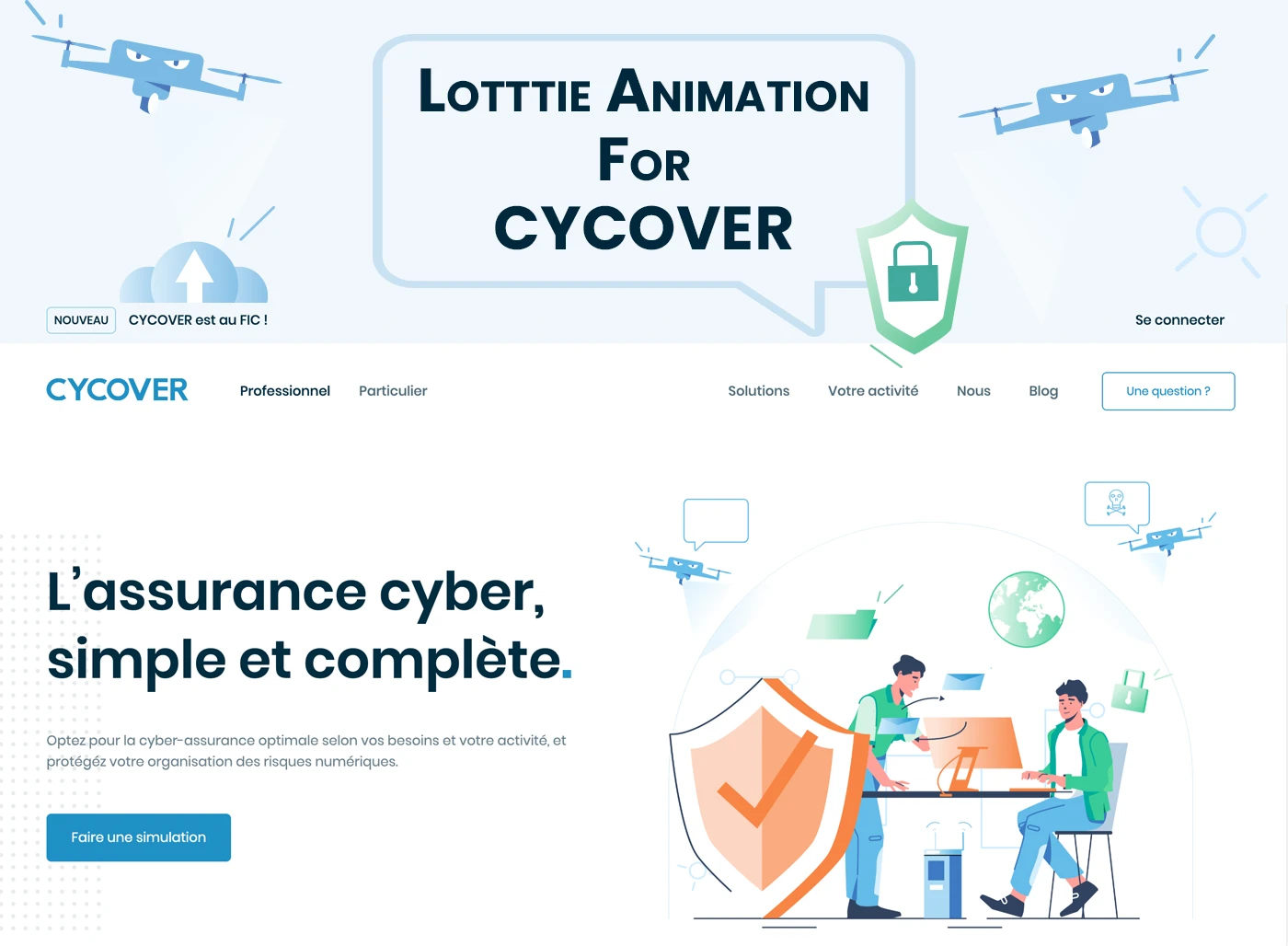 Lottie animation for CyCover — Изображение №1 — Интерфейсы, Анимация на Dprofile